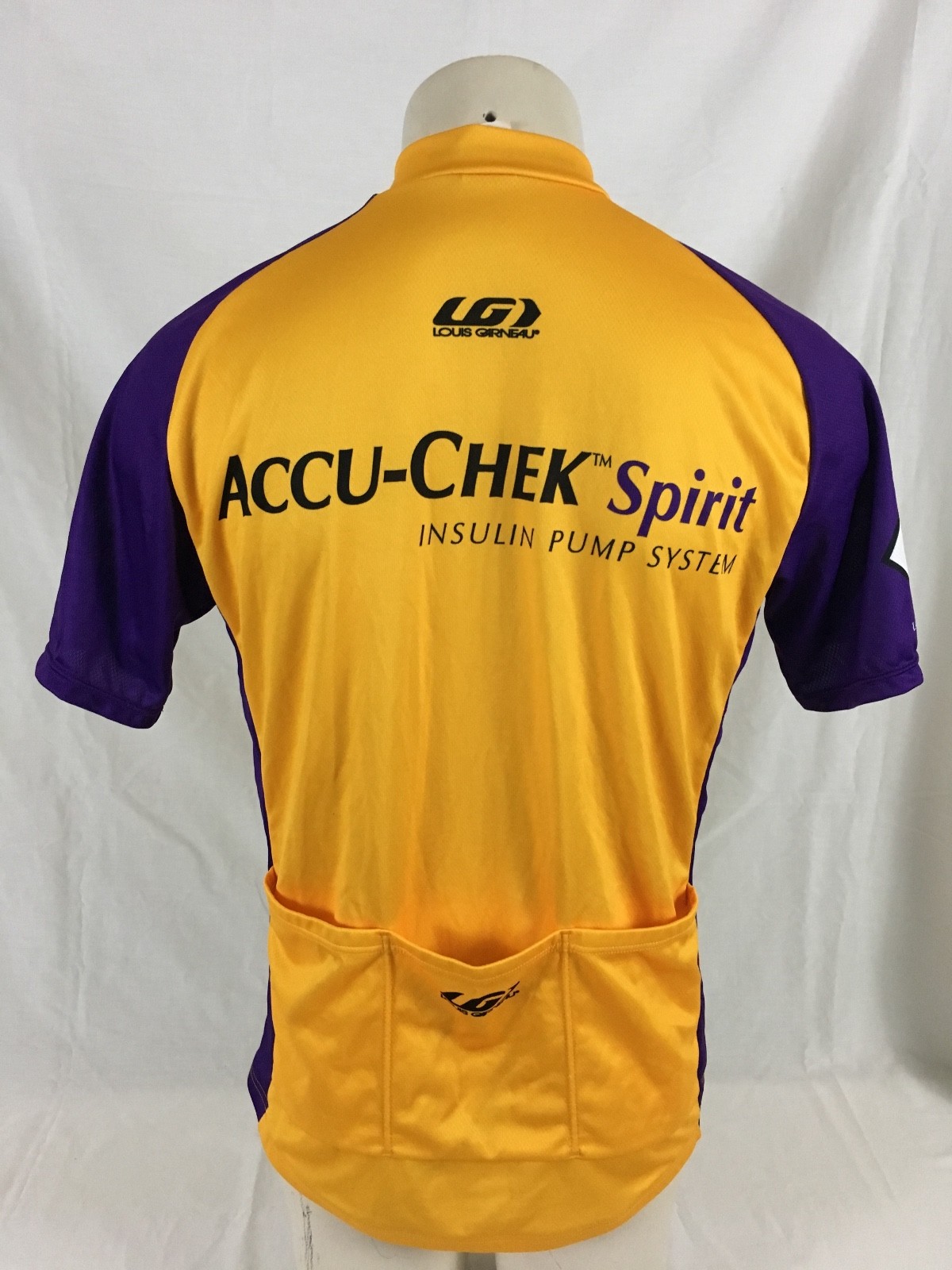 Accu-Check Spirit Yellow & Blue Cycling Short Sleeve Jersey Louis Garneau 2XL