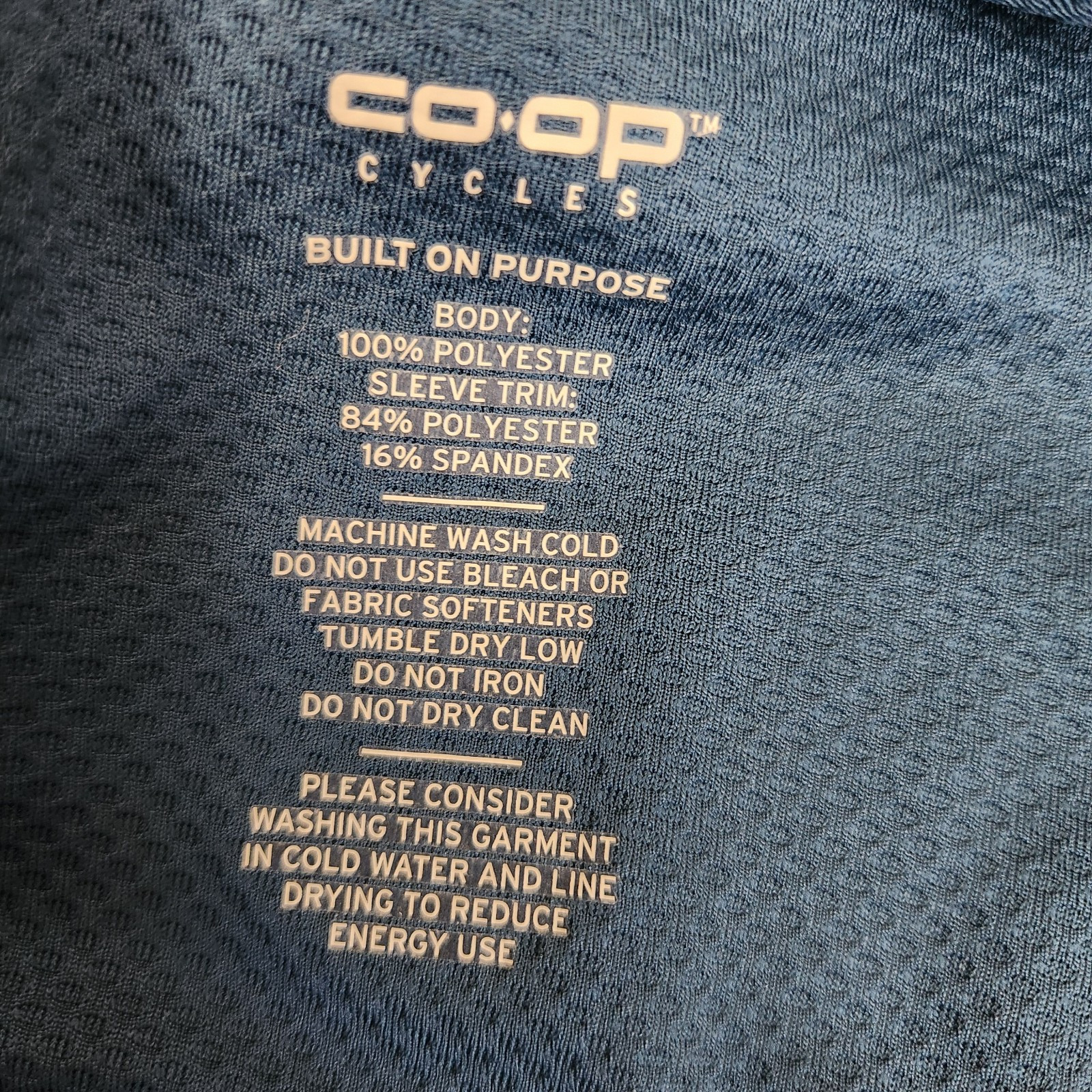 REI COOP Cycles Full-Zip Road Cycling Jersey Blue Teal Pocket Shirt Stretch SZ M