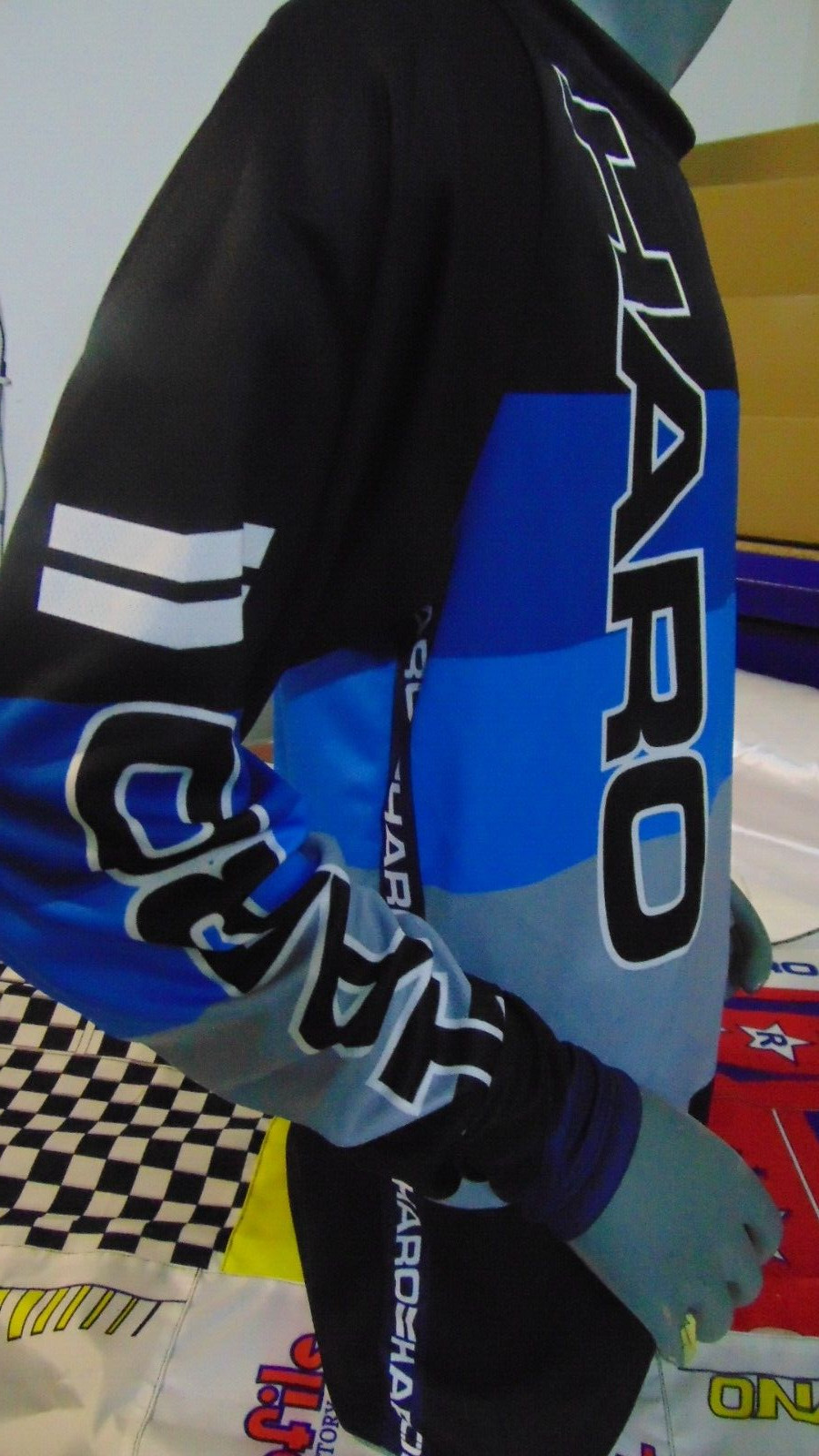 HARO OLD SCHOOL BIKE JERSEY CLASSIC BMX JERSEY RACE BIKE SHIRT BMX VINTAG L BLAC