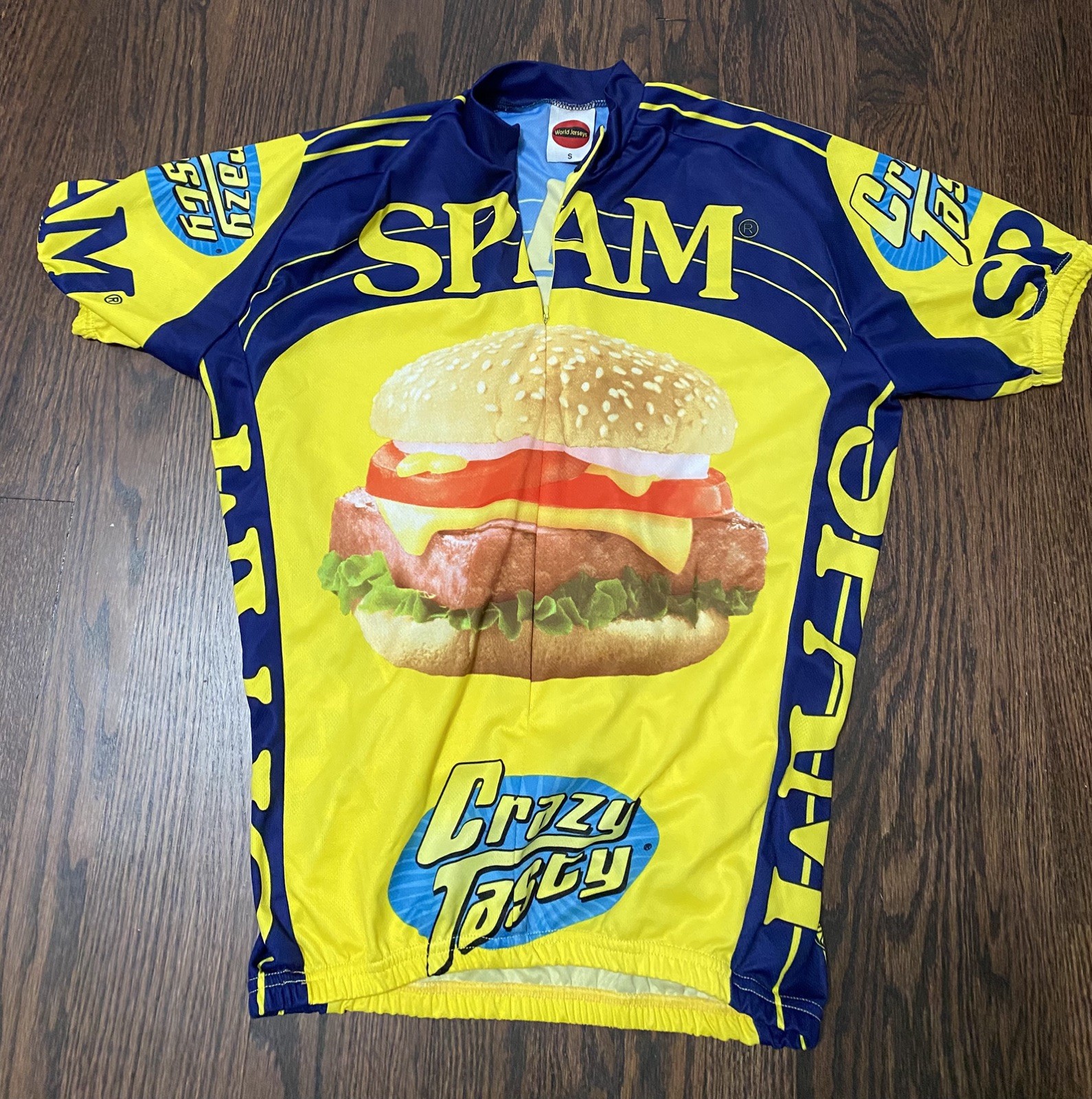 SPAM Tasty Bike Cycling Jersey Unisex Size Small, Collectible Jersey