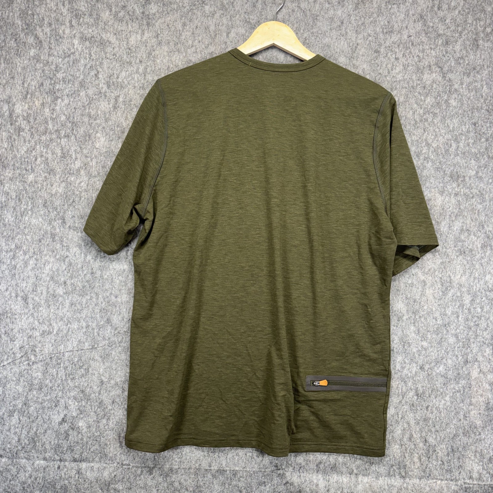 Giro Venture Jersey T-Shirt Men Large Trail Green Merino Wool Blend Cycling New