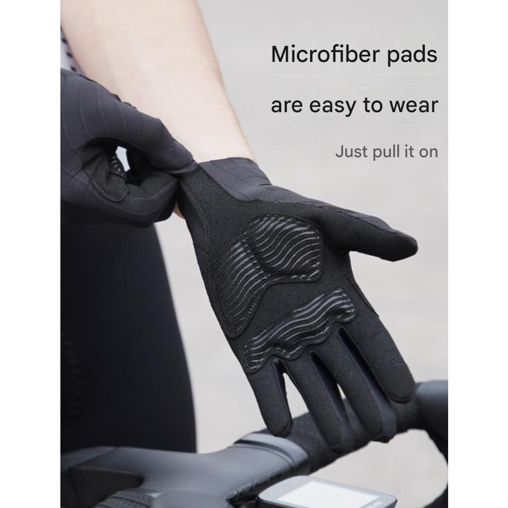Cycling Gloves Long Finger Gloves Breathable Elastic Fit Touchscreen Compatible