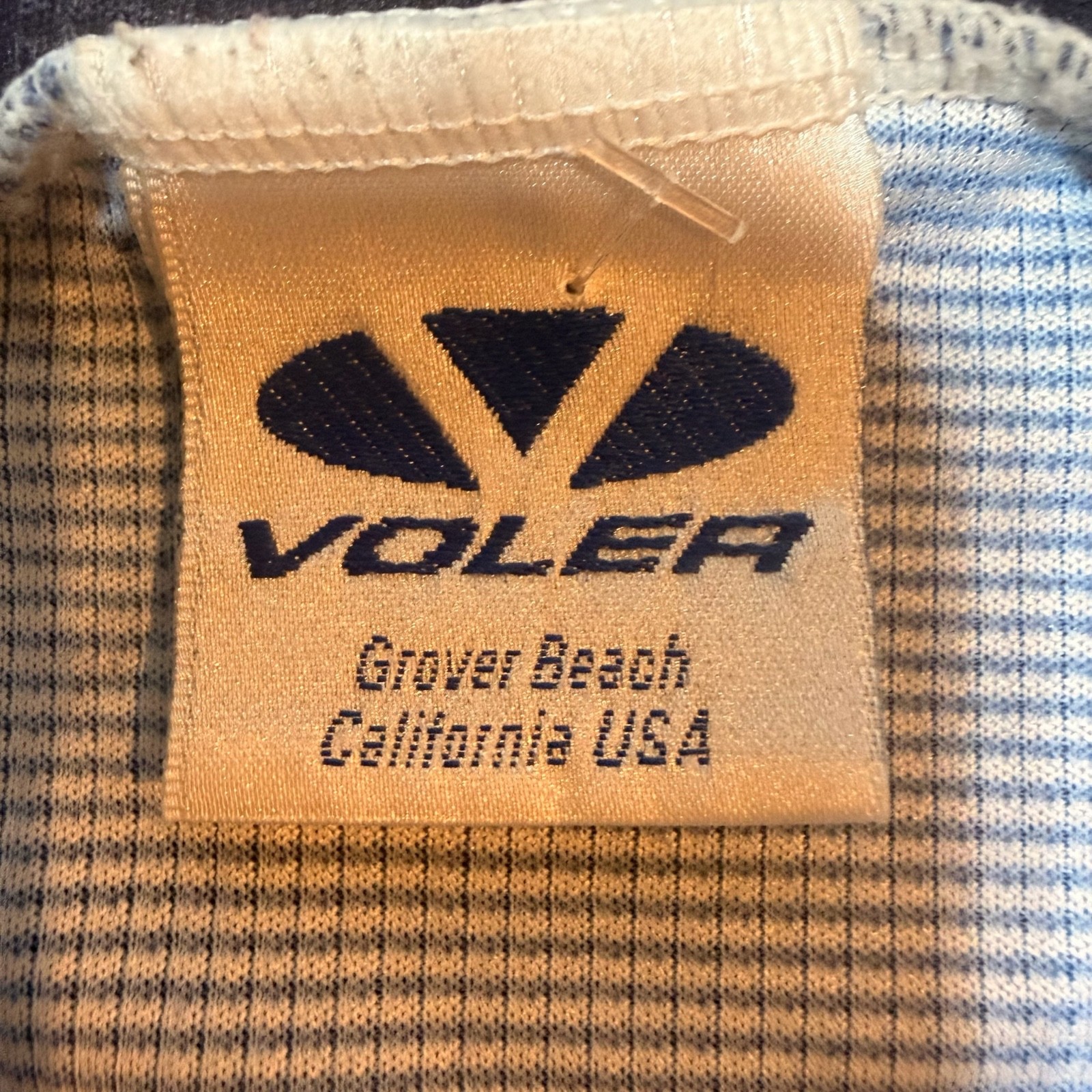 Voler Shirt Mens XXL Blue Mock Neck Full Zip Cycling Jersey Race Raglan Made USA