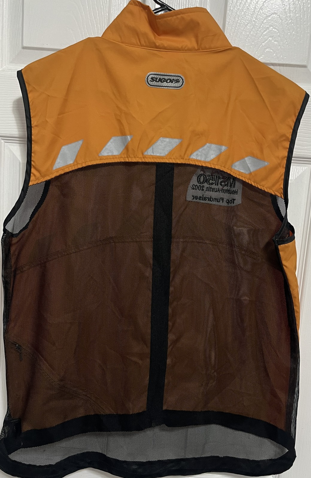 SUGOI MS150 Houston-Austin 2002 Cycling Vest Men’s M Orange Mesh Reflective NWT