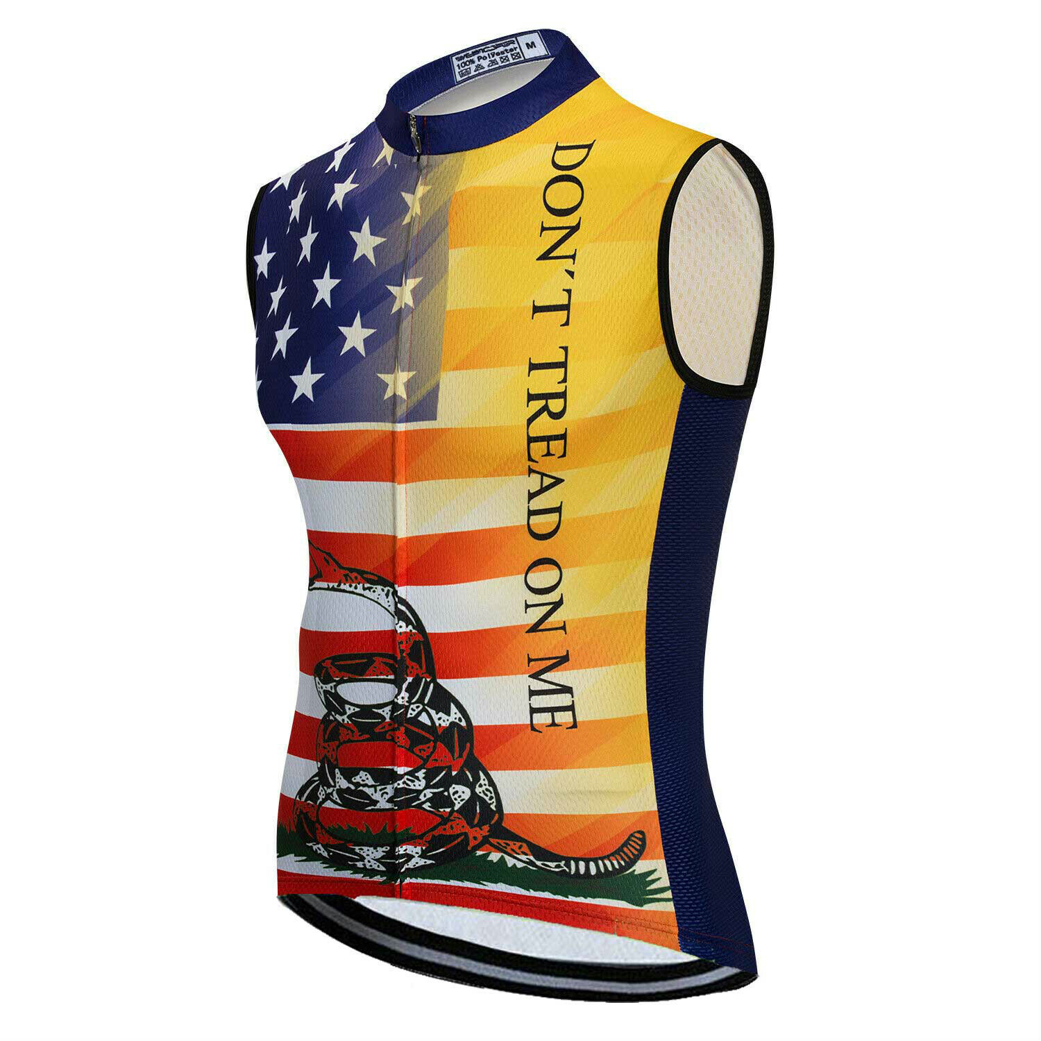 Men’s Sleeveless Cycling Jersey Shirts Reflective Bike Cycle Vest Top S-5XL
