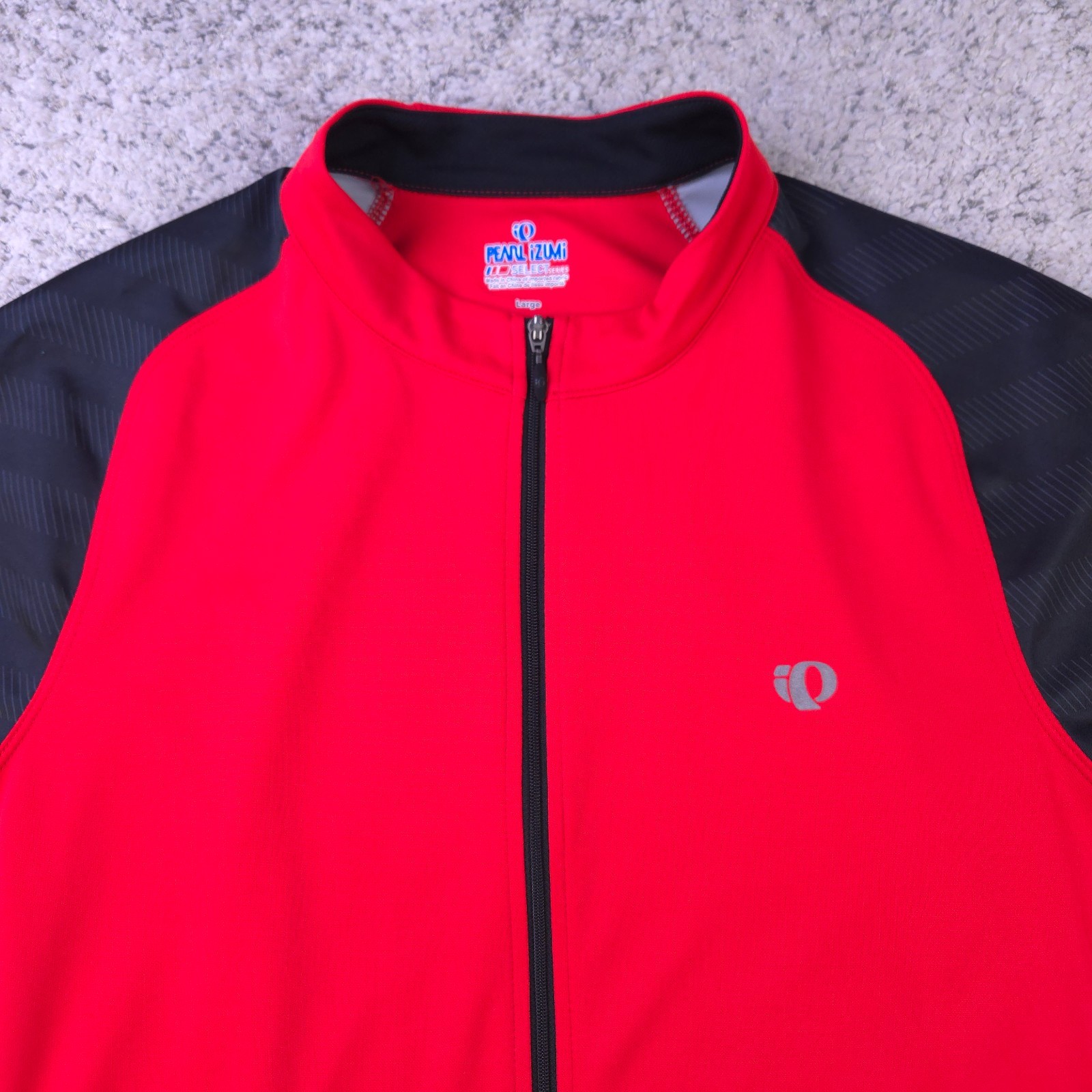 Pearl Izumi Select Cycling Jersey Mens Large Full Zip Short Sleeve Red Black GUC