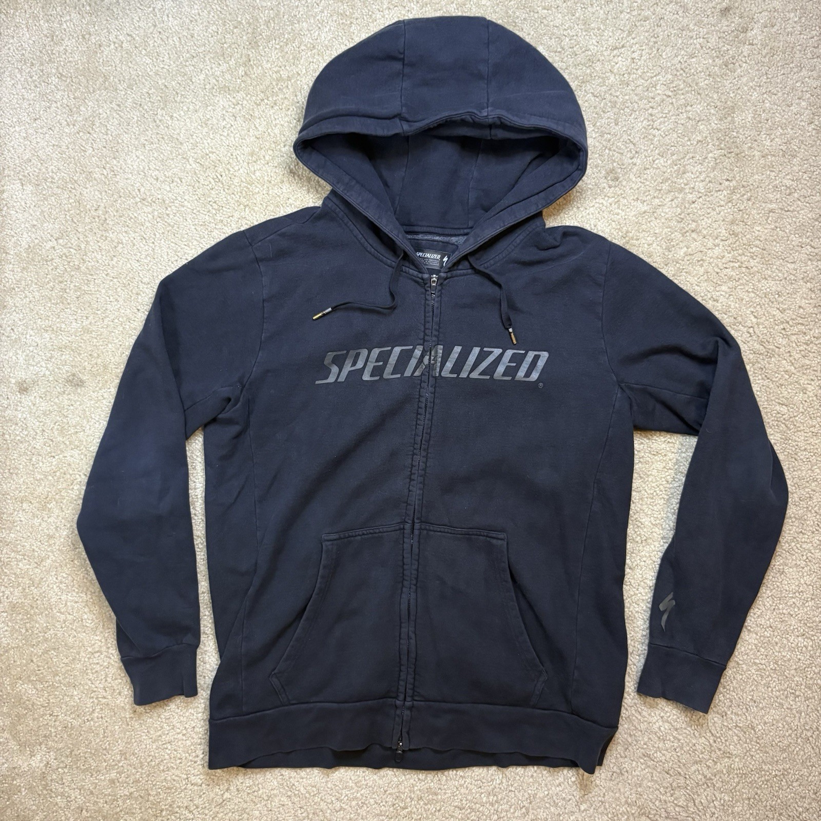Specialized Bicycle Company Adult Medium Double Zipper Back Pocket Gray Hoodie