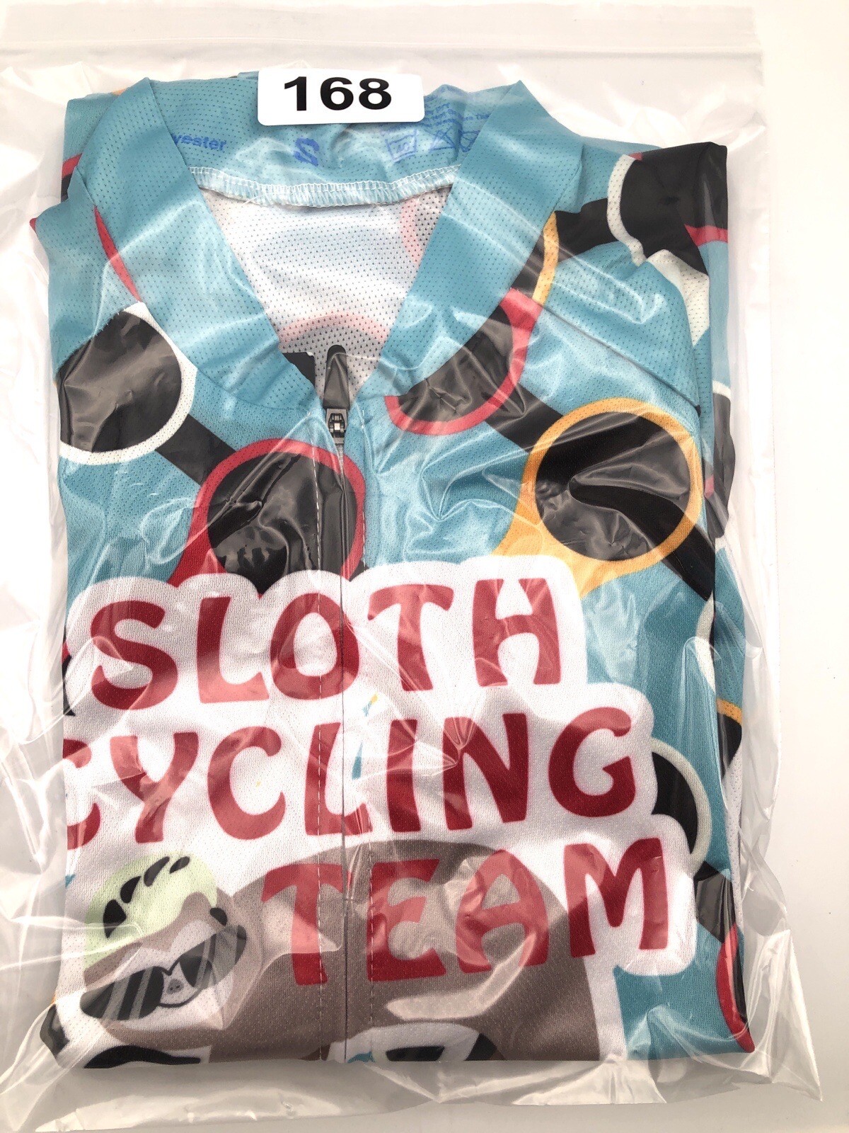 Bike Beer Sloth Cycling Team Jersey Size Small Zipper Front Three Rear Pockets