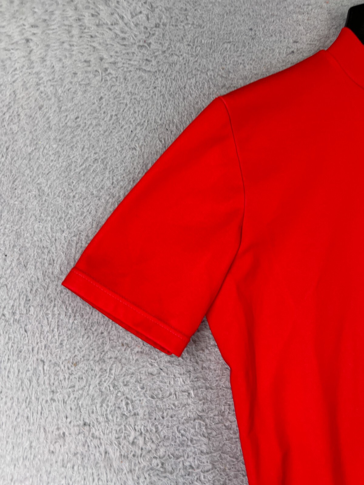 Giordana Cycling Jersey Womens Large Red 1/4 Zip Short Sleeve Cotton Blend