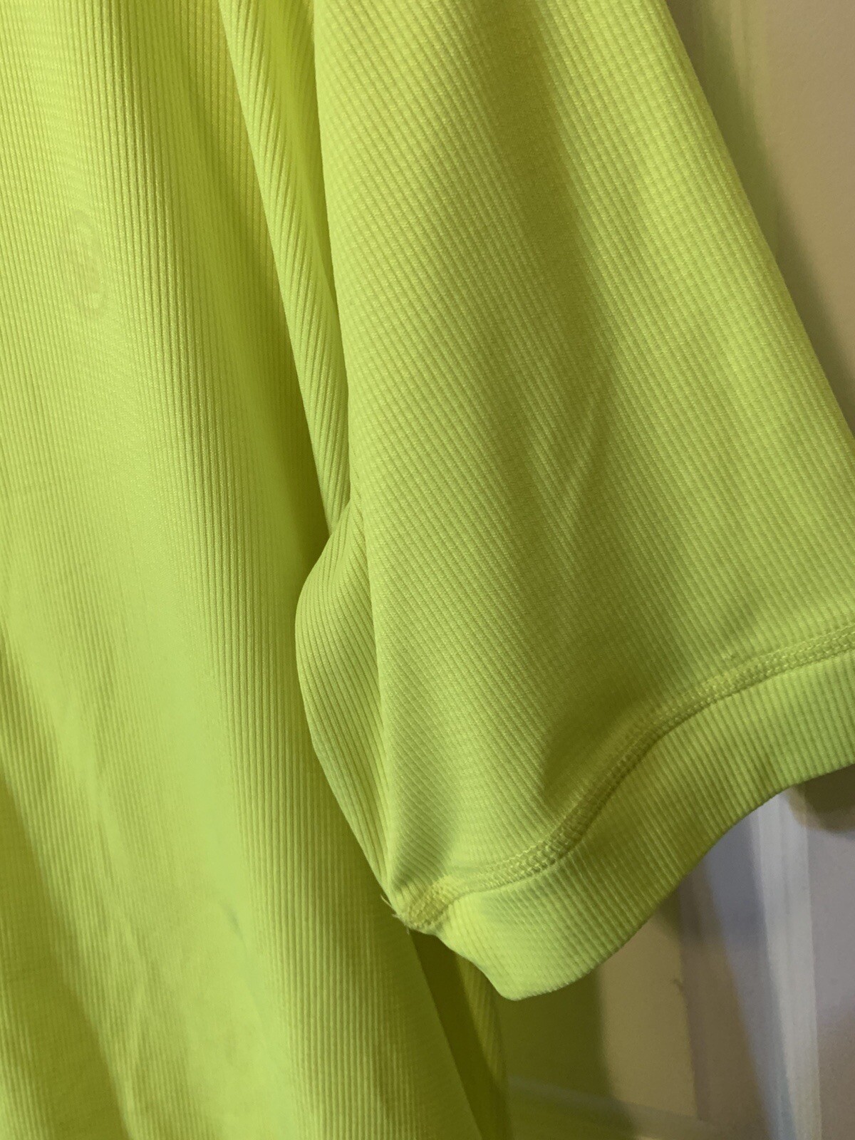 Canari Mens Sz XL Bike Jersey Cycling Bib Shirt Neon Yellow Half-Zip