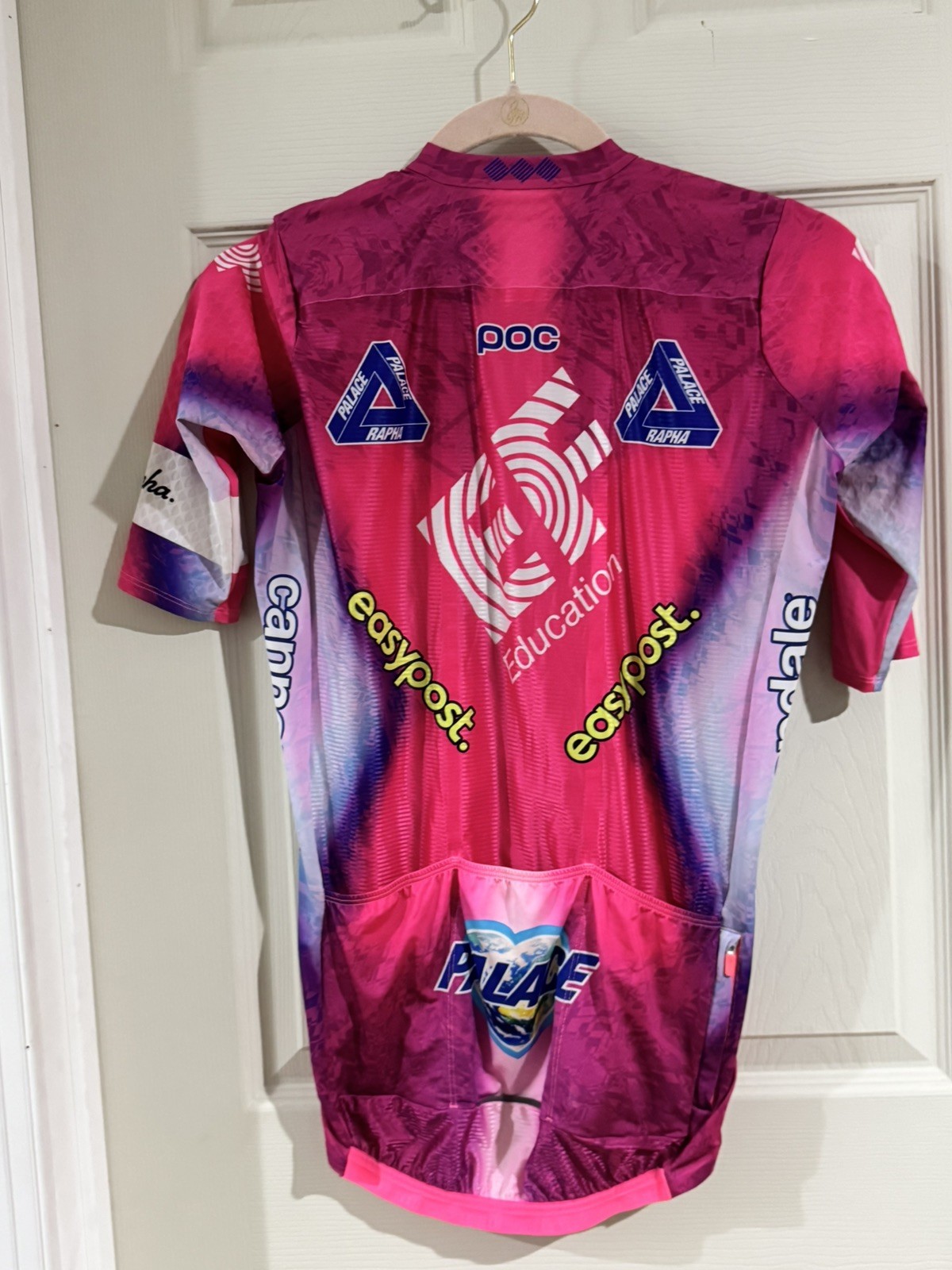 Palace Rapha EF Education First Pro Team Aero Jersey Pink Size Large