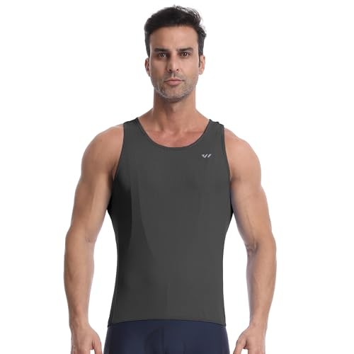 Sleeveless Cycling Jersey Men, Biking Base Layer Breathable and Large V2 Black