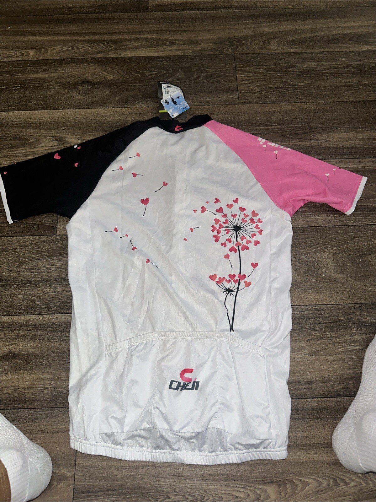 Cheji Cycling Jersey Men’s XXL Flowers Black/pink/white #AA