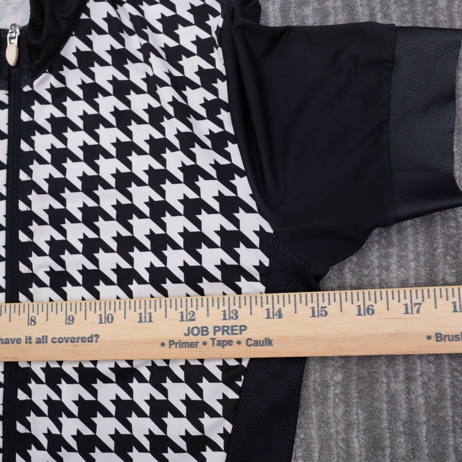 La Passione Cycling Jersey Mens XS Black White Houndstooth Short Sleeve Italy