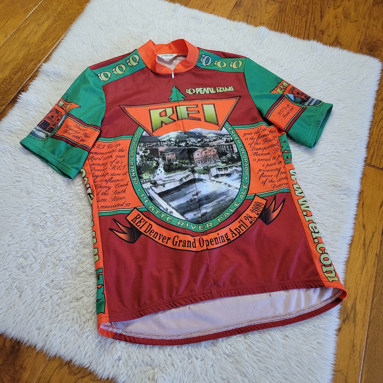 Pearl Izumi x REI Cycling Jersey Size Large Flagship Grand Opening 2000 Vintage