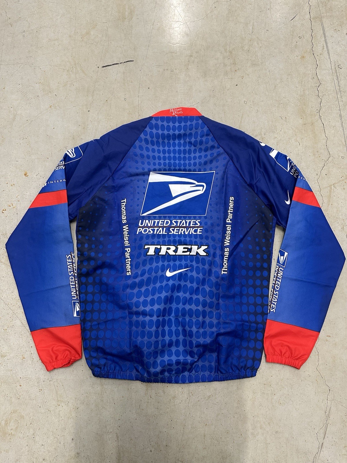 Vintage Nike Trek USPS Cycling Jacket Blue United States Postal Service XXL