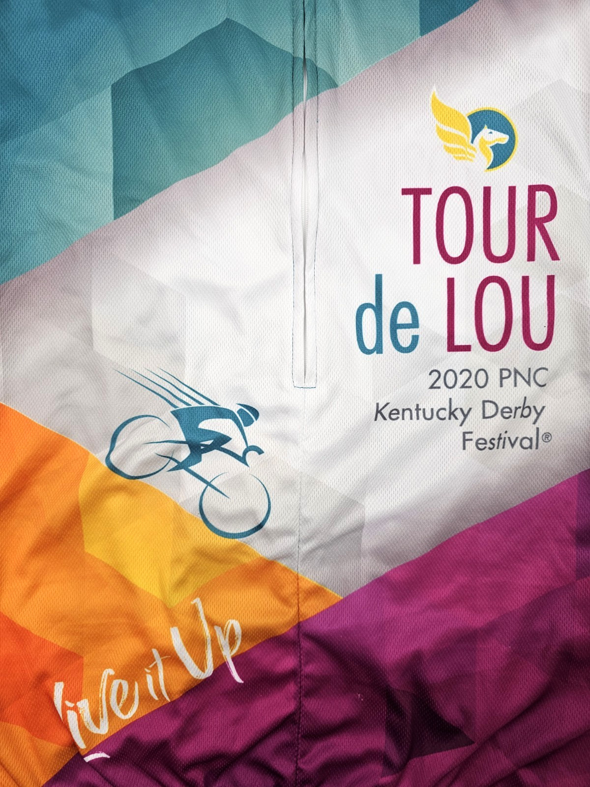 Peak 1 Sports Cycling Jersey Unisex 2XL (48″ Chest) Tour de Lou Kentucky Derby