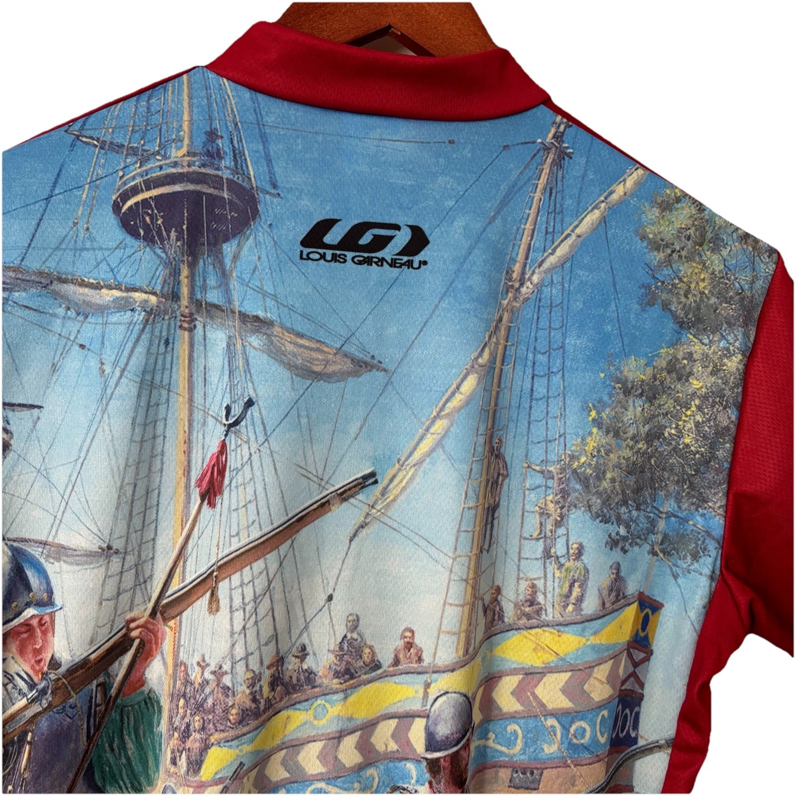 Louis Garneau Mens Bike Virginia Cycling Zip Jersey Jamestown Graphic Sz Medium