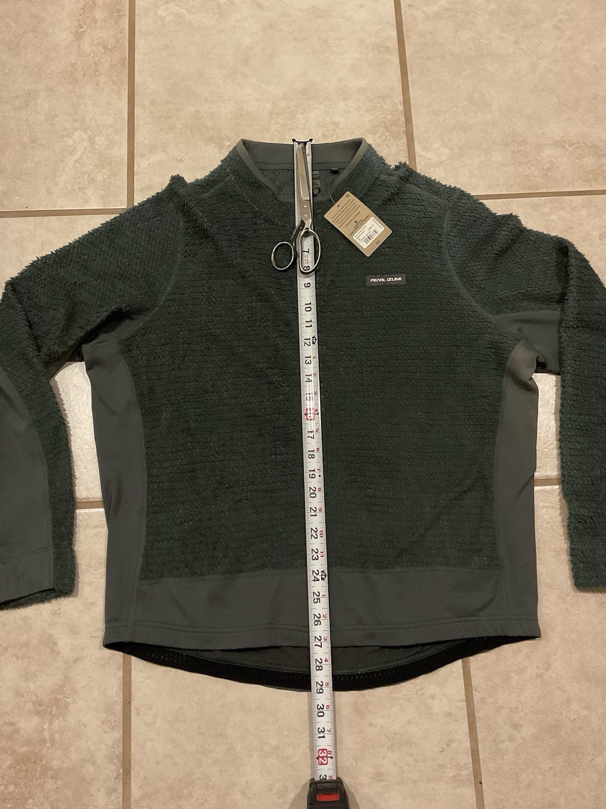 Pearl iZUMi Pro Alpha Layer Thermal Fleece Jersey Urban Sage Green Mens 2XL