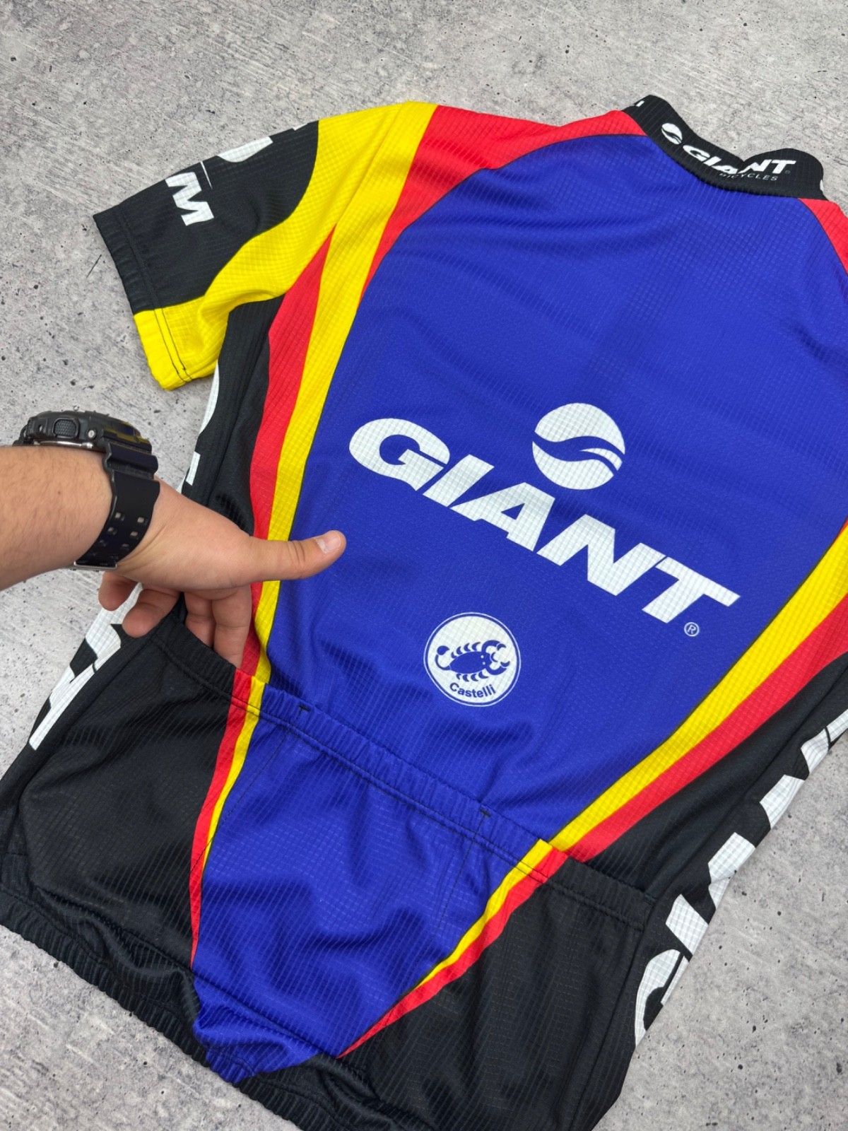 Castelli Giant Rock Shox Michelin Racing Cycling Top Jersey T-Shirt Tee Men M