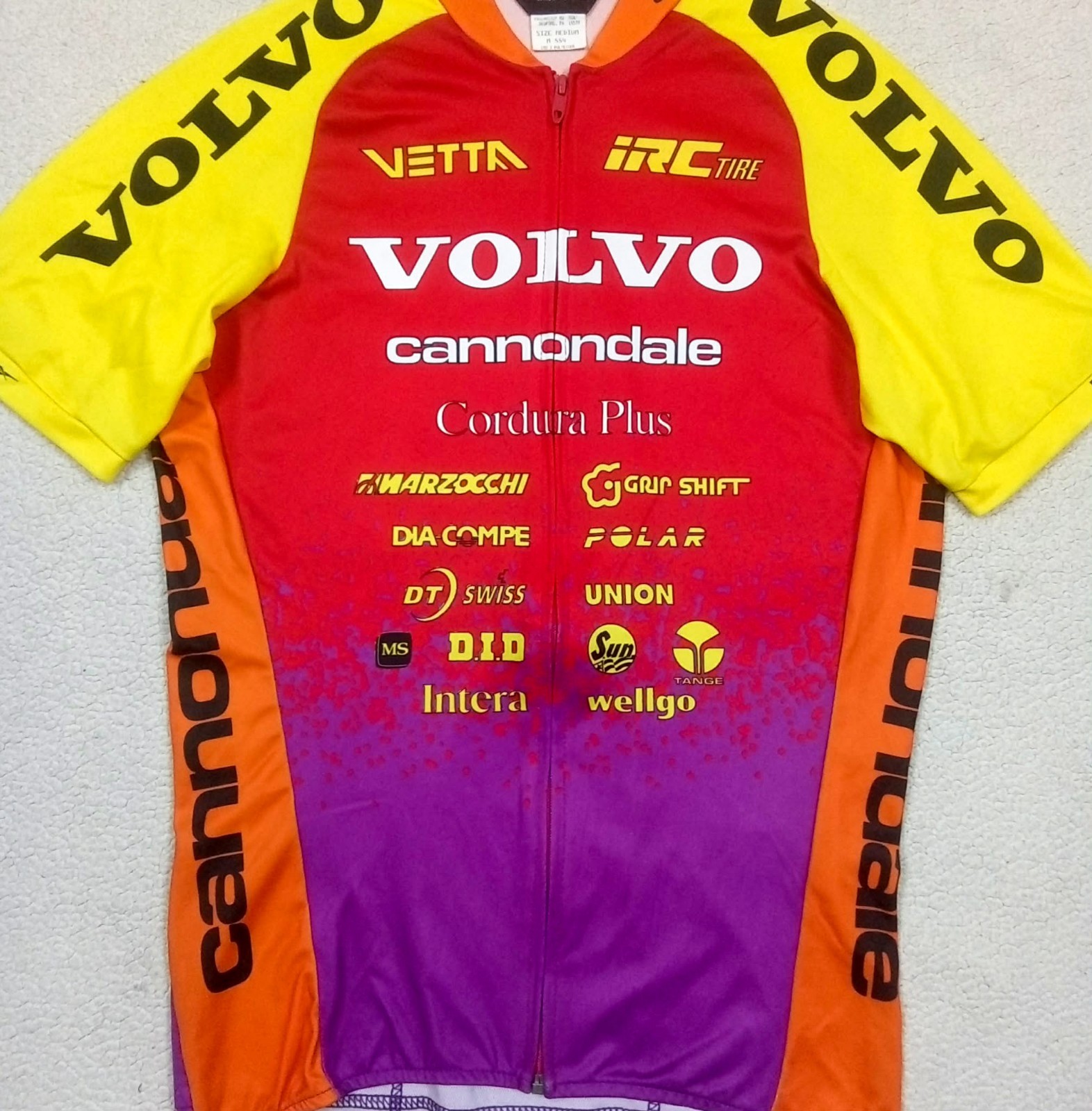RARE VTG 1994 Team VOLVO Cannondale Vetta MTB Cycling Jersey USA Made — Size M