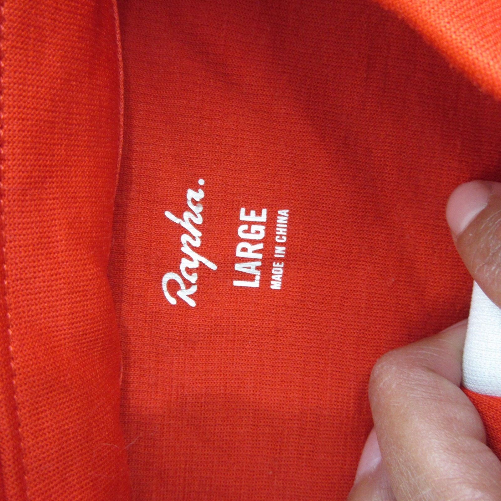 Rapha Cycling Jersey Mens Large Orange Long Sleeve Full Zip Wool Bike Casual