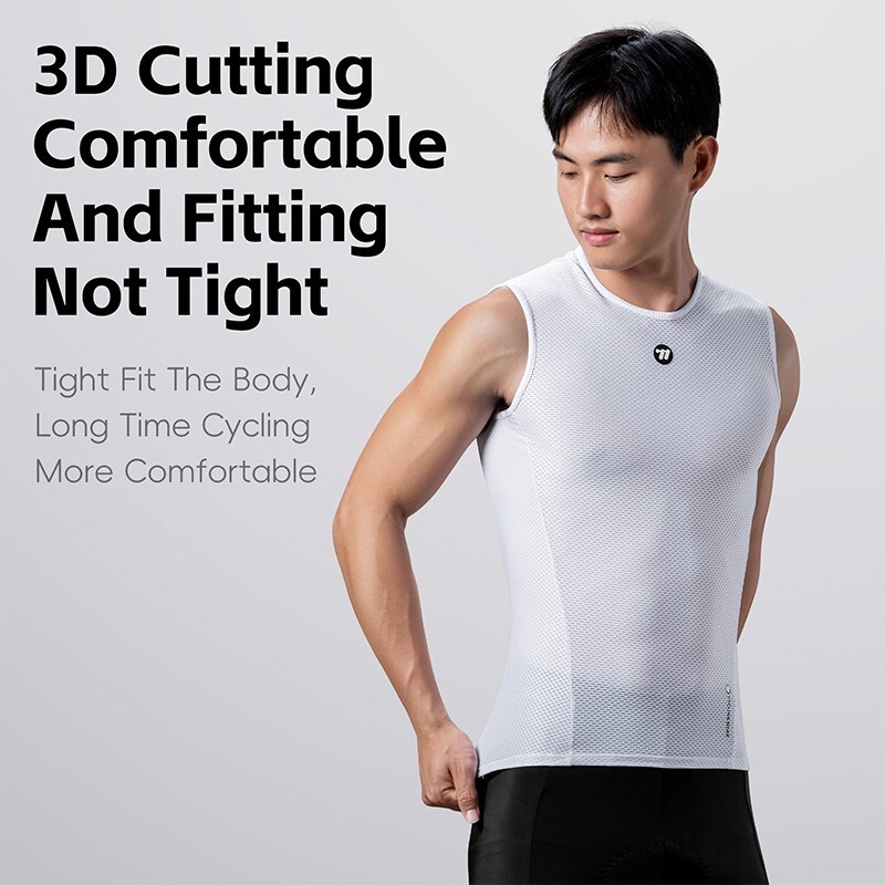 WEST BIKING Men Cycling Base Layer Vest Summer Ride Sleeveless Top Jersey Sport