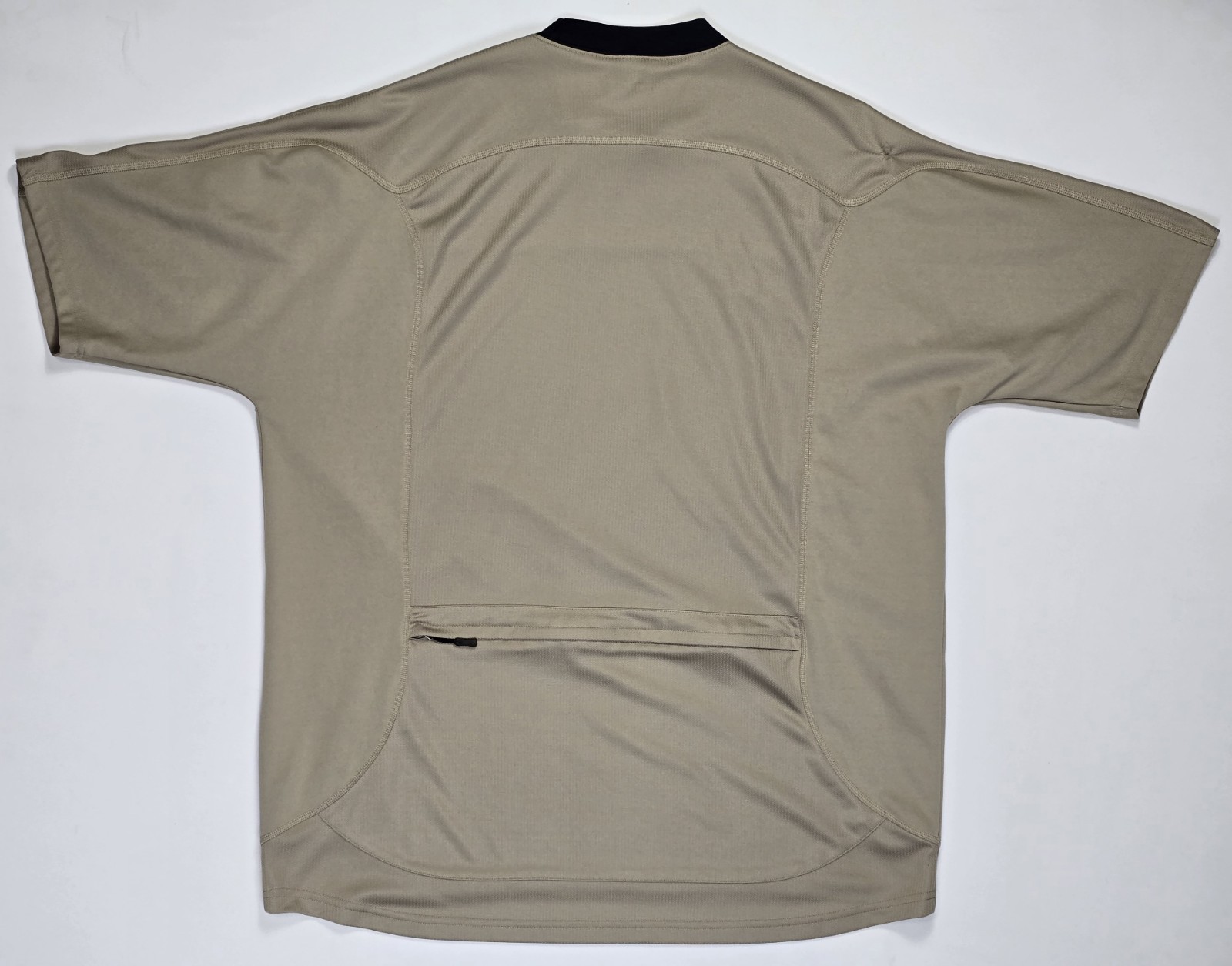 Vintage Oakley Crewneck Cycling Jersey XL Tan Technical Back Zip Pocket Y2K Tech