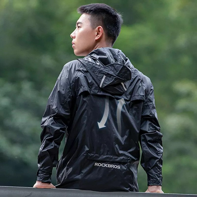 ROCKBROS Cycling Jacket Sets Bike Raincoat Rain Pant Waterproof Jersey Pant Suit