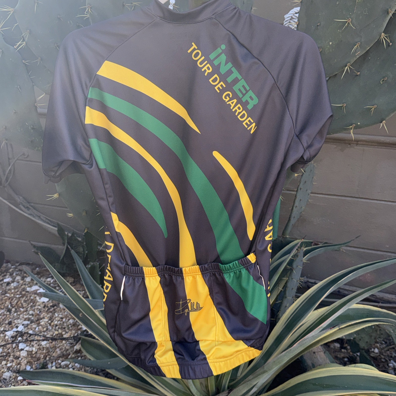 Go Rigo Go! Cycling Jersey Tour de Garden Full Zip Short Sleeve Medium