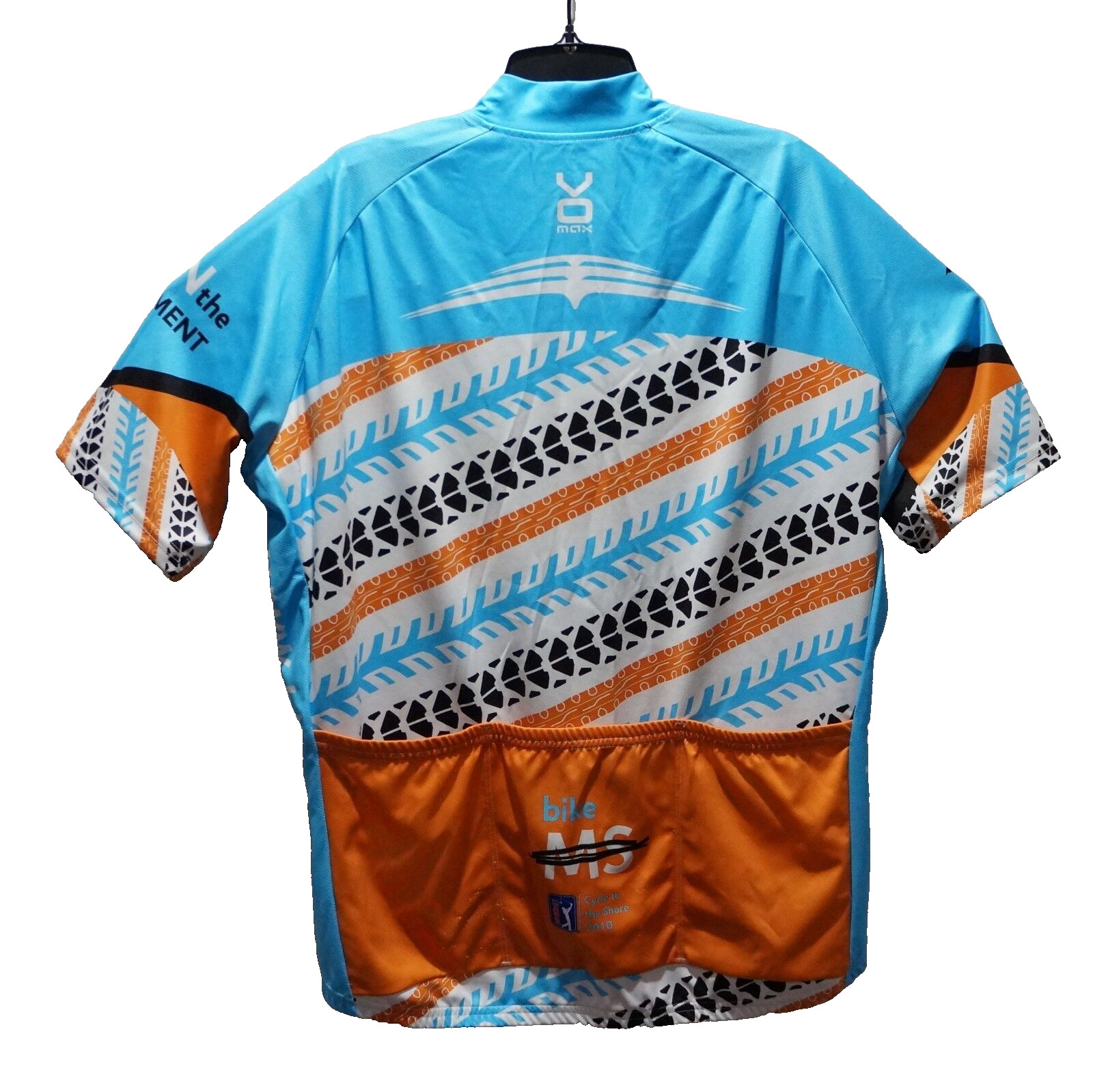 VoMax Men’s XL Blue Bike MS 2010 Full Zip Cycling Bike Jersey Shirt Jersey
