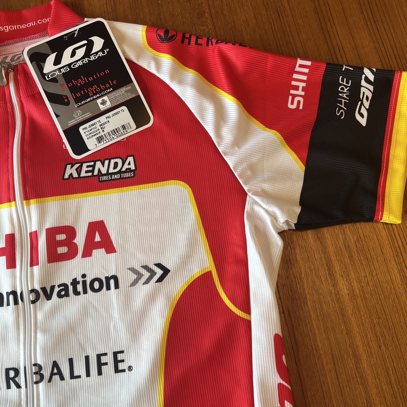 LOUIS GARNEAU Toshiba Cycling Jersey Size M Full Zip New