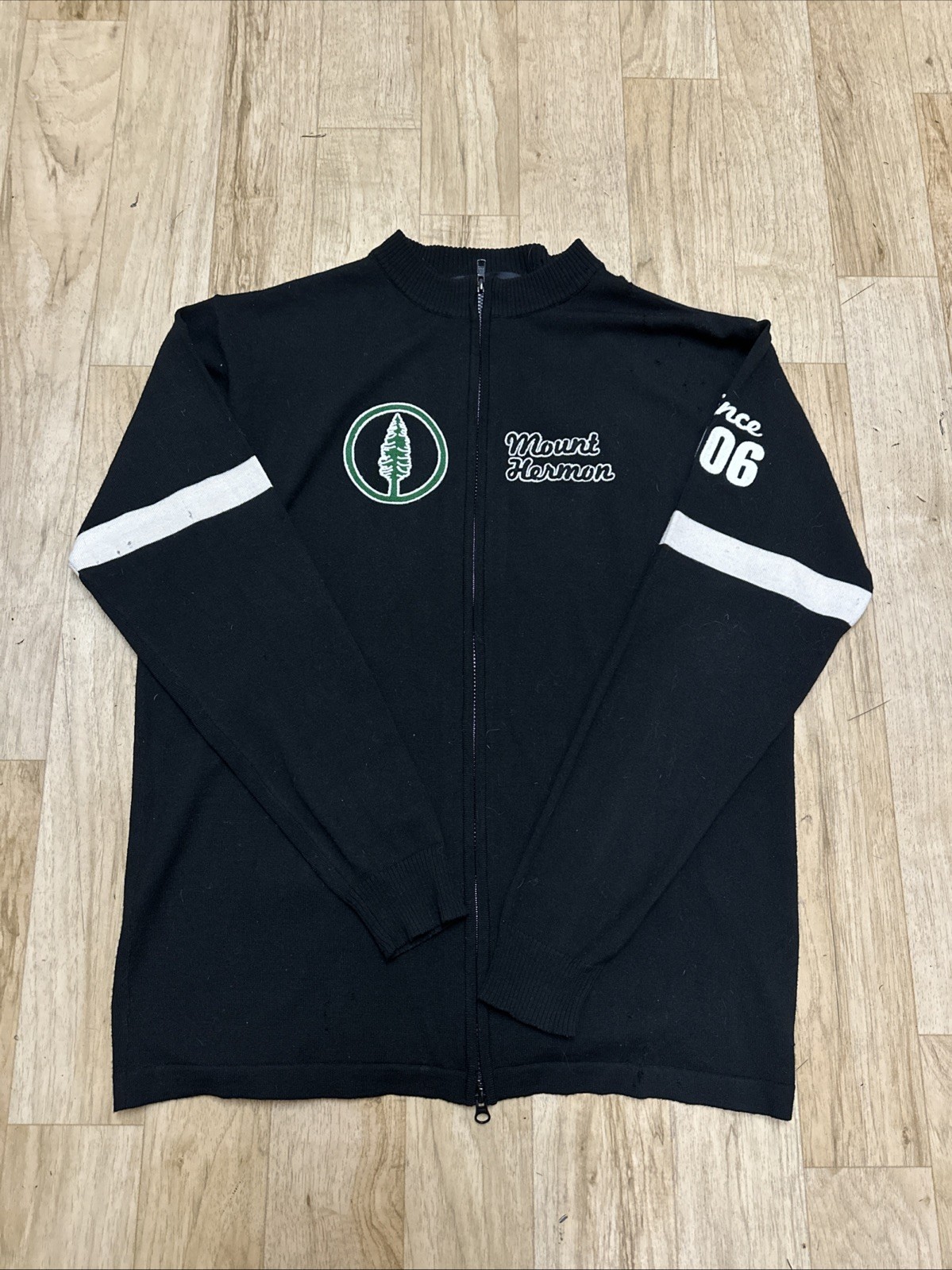 Earth, Wind & Rider Mount Hermon Cycling Jersey Men’s XXL Wool Full Zip (Read)