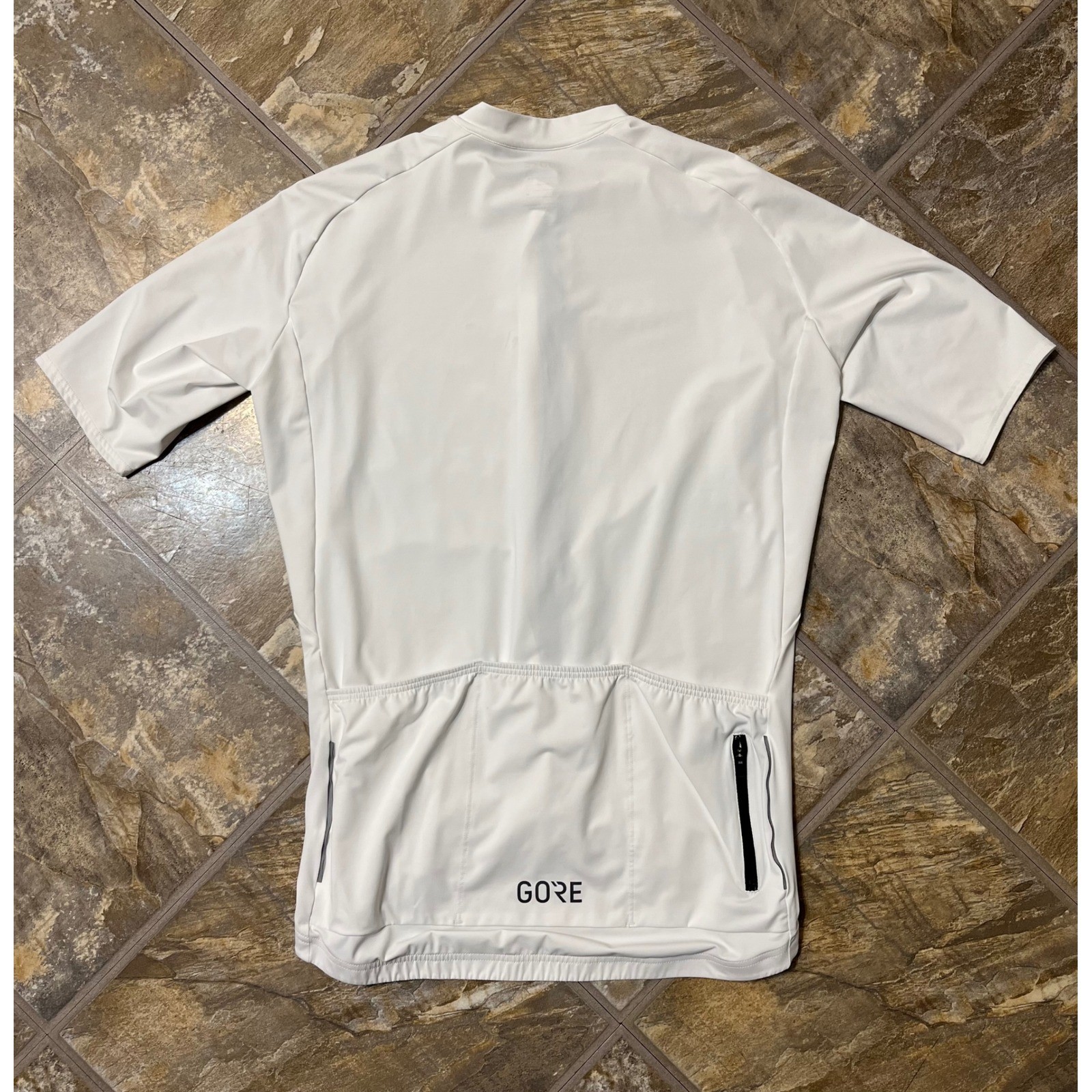 GORE Torrent Cycling Jersey Mens Medium White Short Sleeve Full Zip