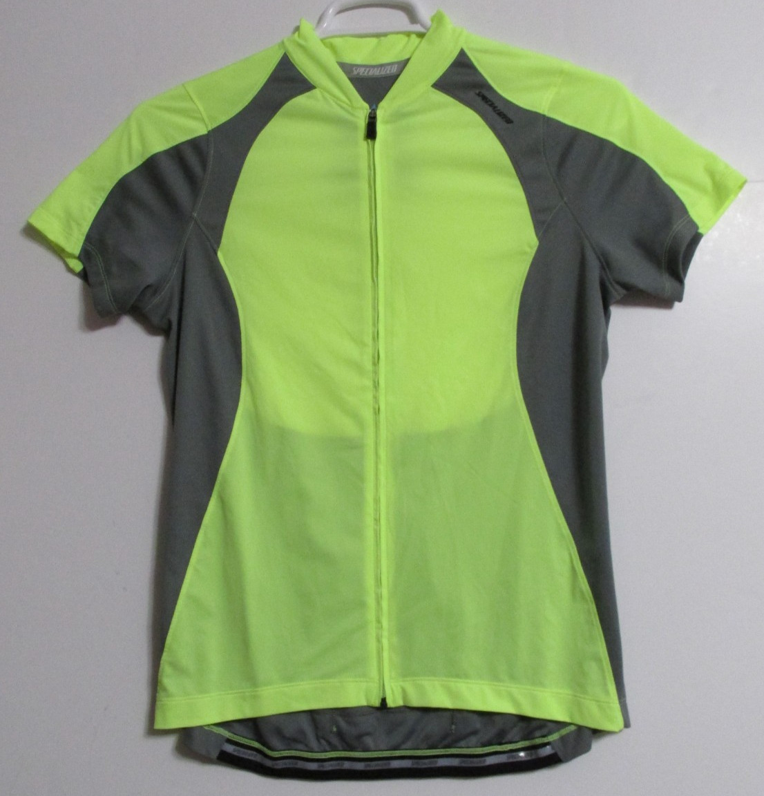 Women’s Specialized Full Zip Lightweight Cycling Jersey Yellow/Gray Size Large