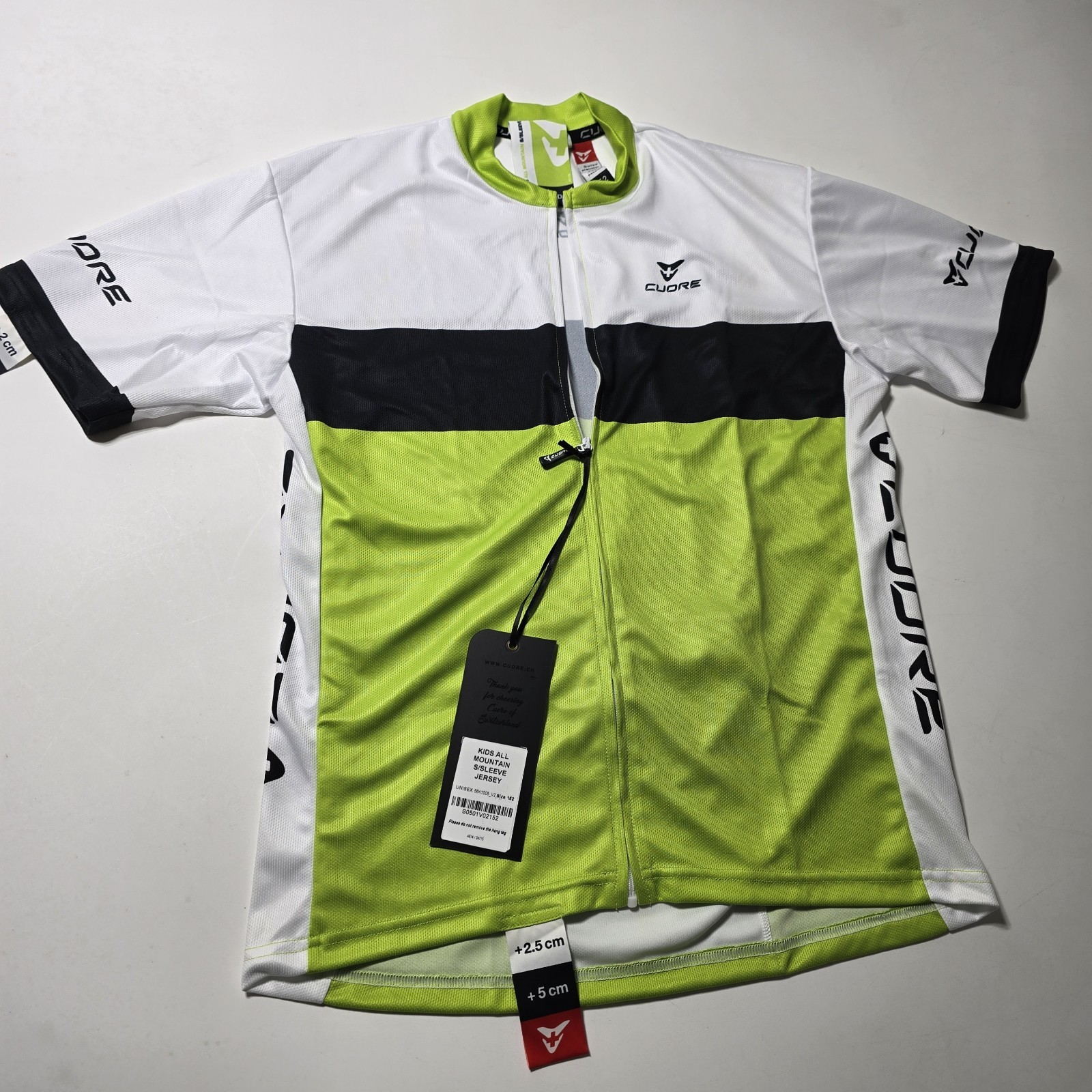 NWT Cuore of Switzerland Kids Cycling Jersey Size 152 M/L