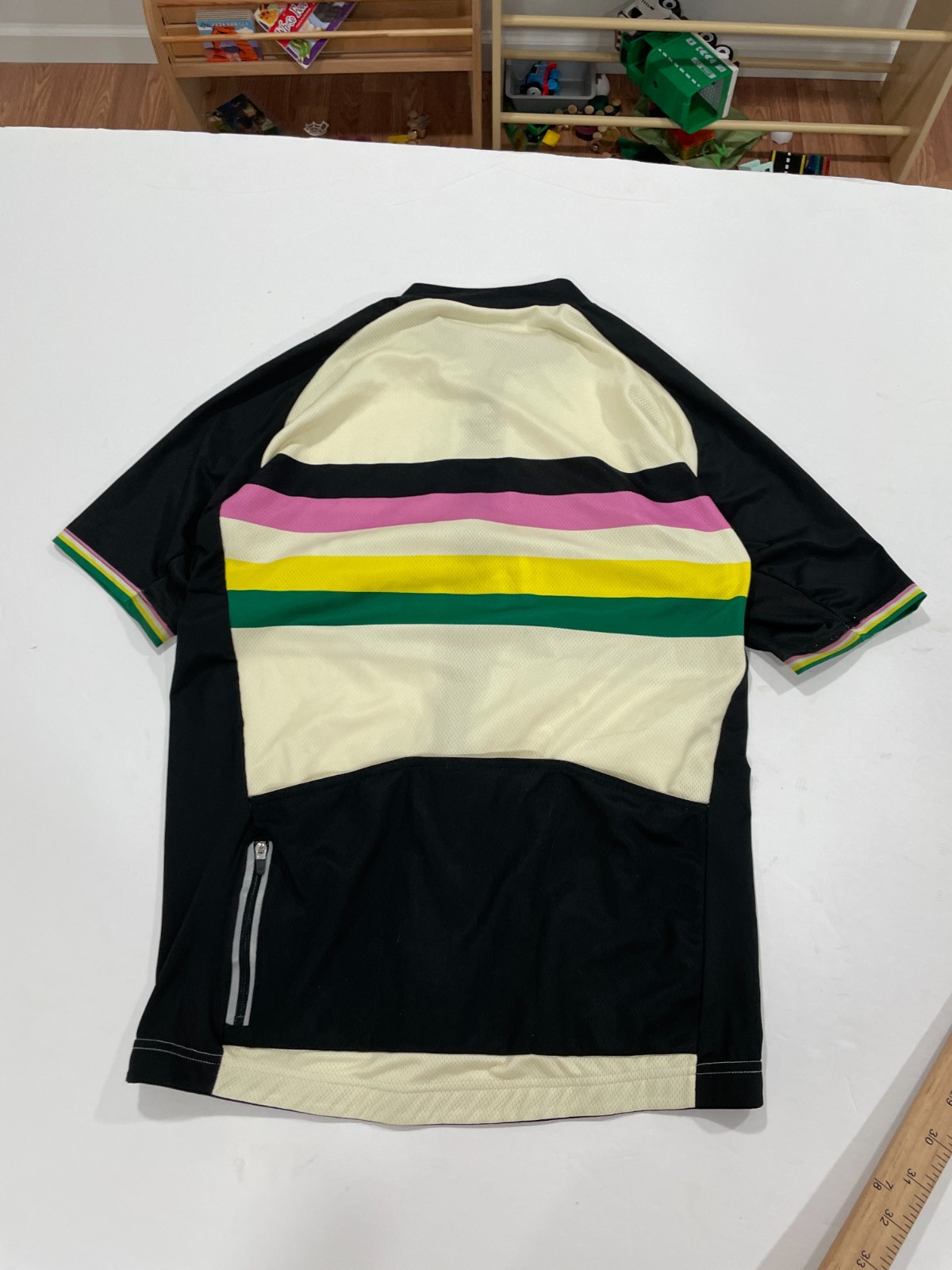 Bike Law BLCC Women’s Cycling Jersey Size Large Black Cream Stripes