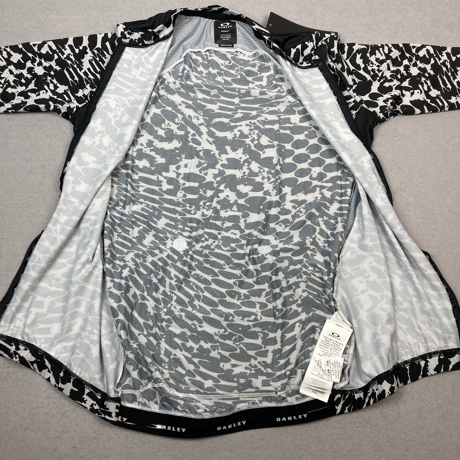 Oakley Endurance Dazzle Camo Cycling Jersey – UPF 50+, Short Sleeve Men Sz S