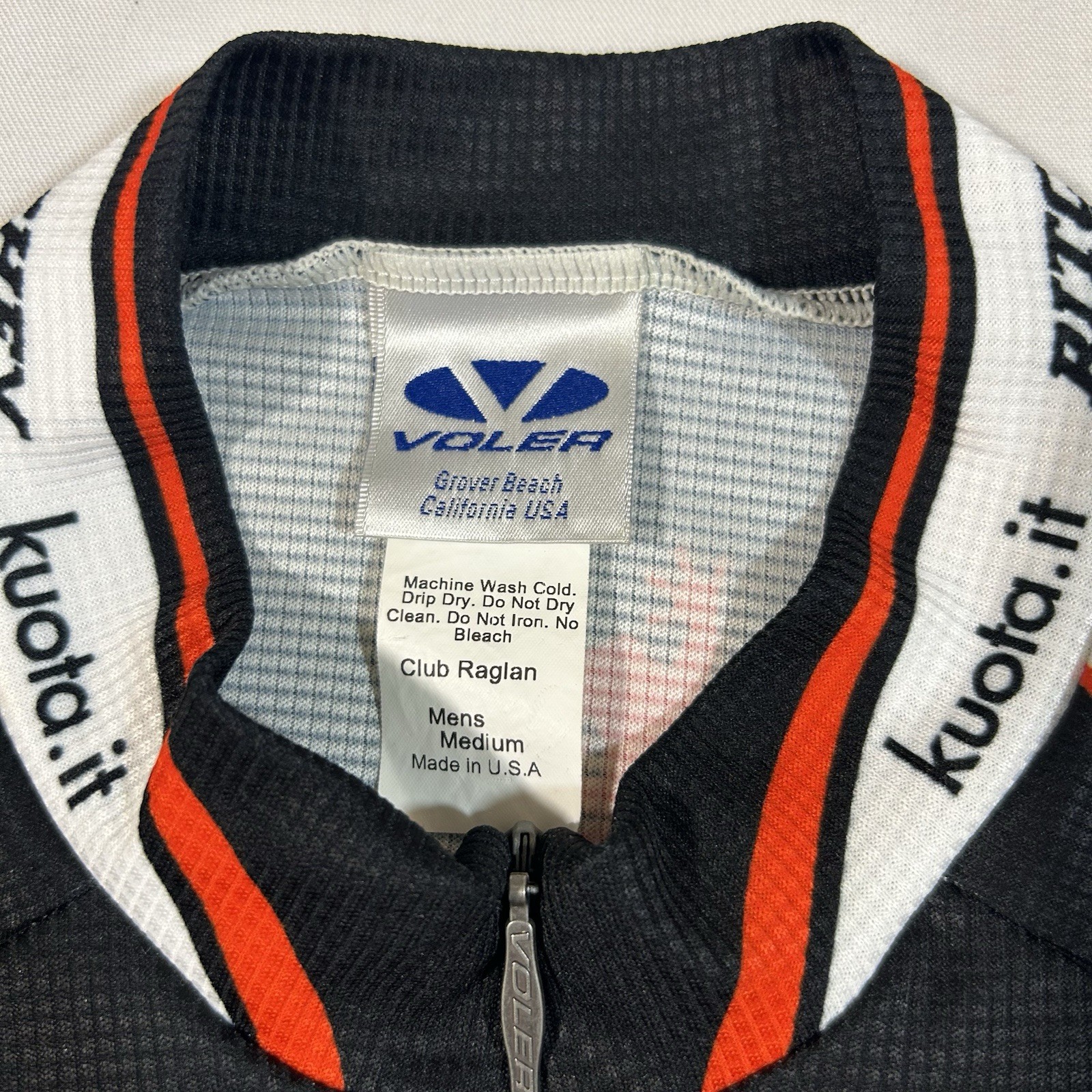 Voler Mens Medium Ouch-Maxxis 2009 Cycling Jersey Cyclist Zip Up S/S Shirt USA