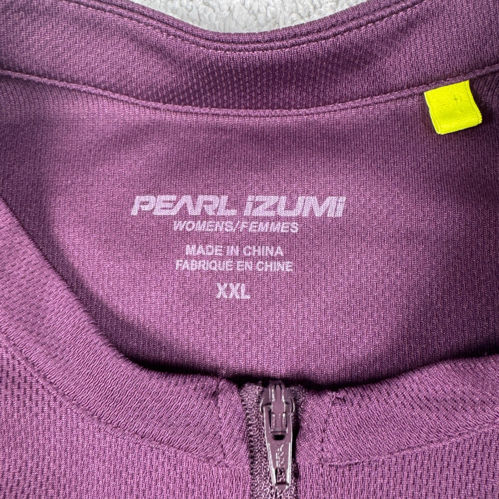 Pearl Izumi Cycling Jersey Womens XXL Purple Short Sleeve Pedal to Zero Full Zip