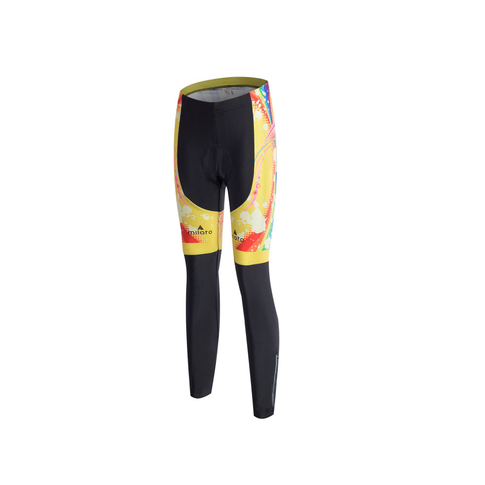Women’s Yellow Bike Clothing Cycling Long Sleeve Jersey and Long (Bib) Pants Kit