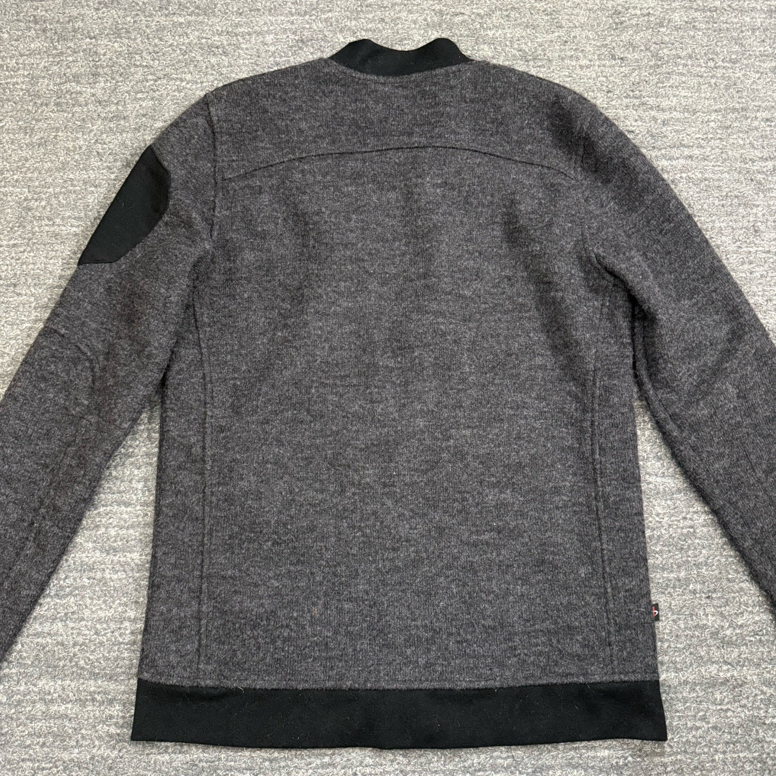 Hincapie Lusso Wool Sweater Men Small Gray Full Zip Merino Bike Commute Jacket