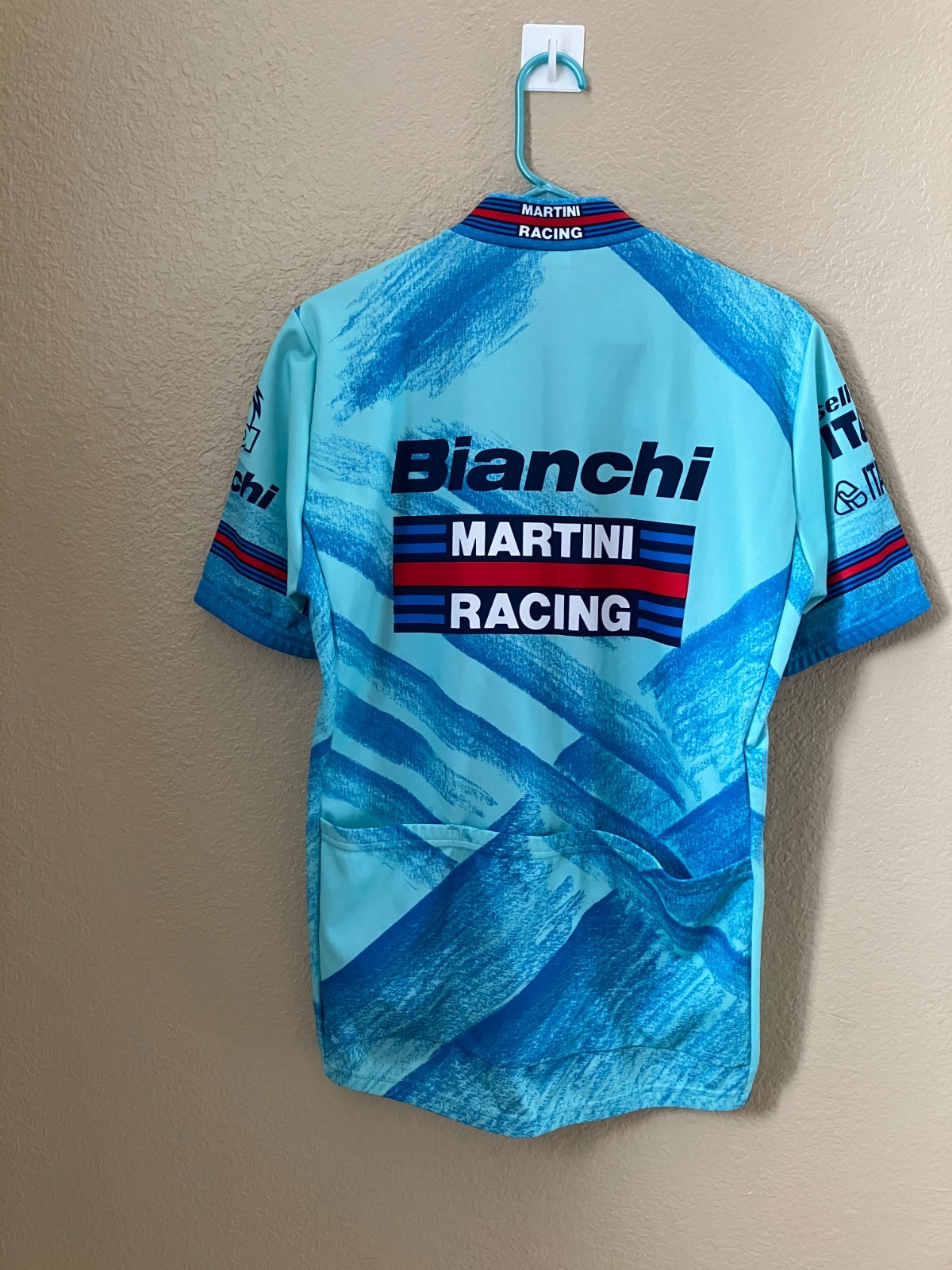 SMS Santini Bianchi Martini Racing Mens Cycling Jersey Italy Size XXL /US Large