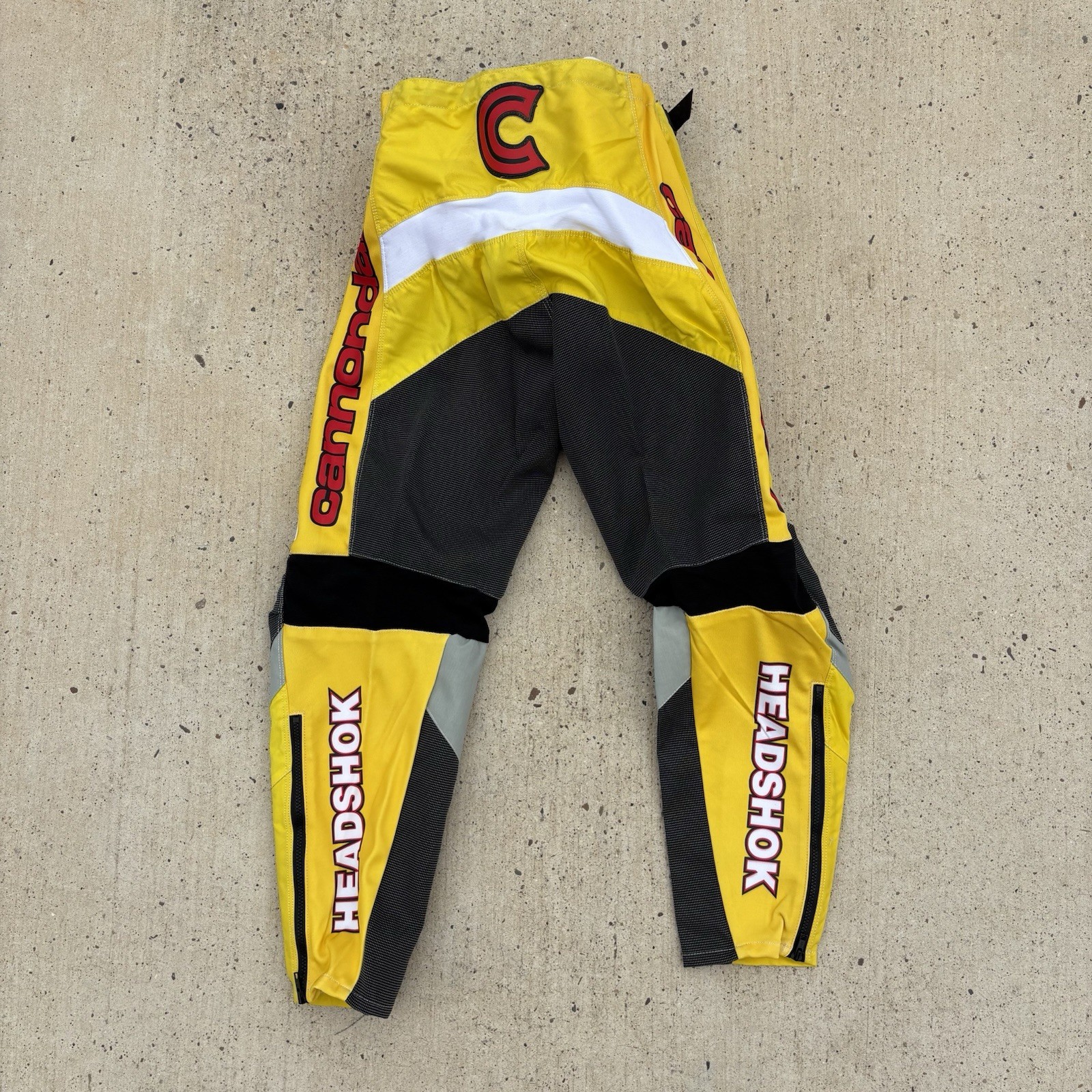 VTG NOS Cannondale HeadShok BMX Racing Pants 90s Volvo Team Yellow Size G1N