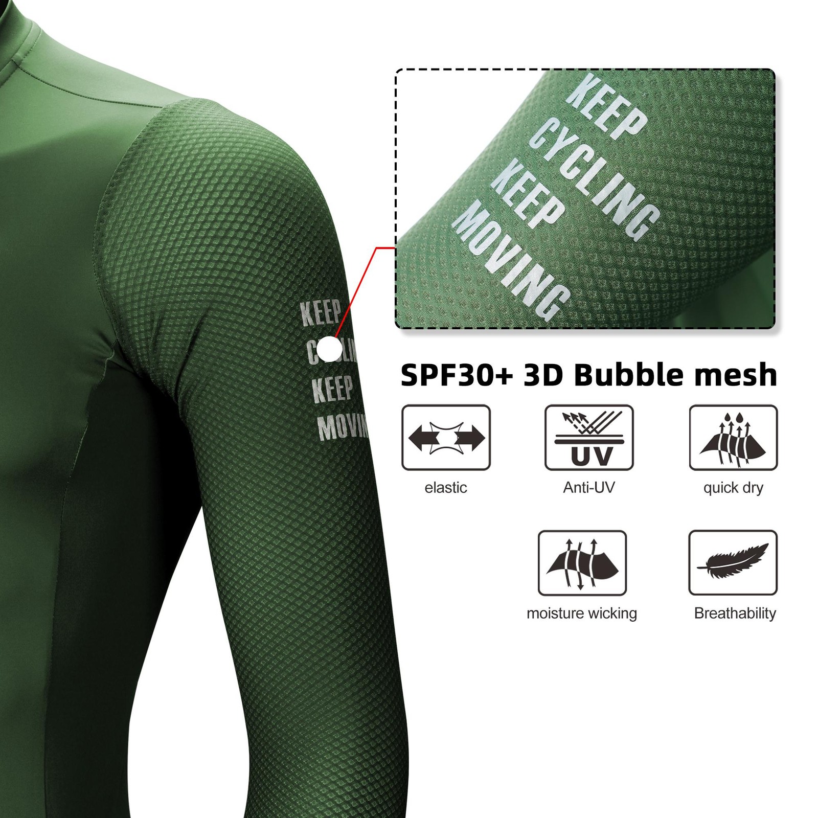 Darevie Long Sleeve Cycling Jersey Small Size Spf50+ Training Breathable Unisex
