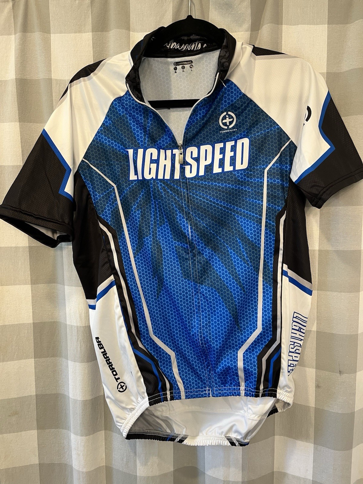 TORRALBA CYCLING JERSEY LIGHTSPEED SHIRT BIKE CYCLE ZIP BLUE MEN’S L