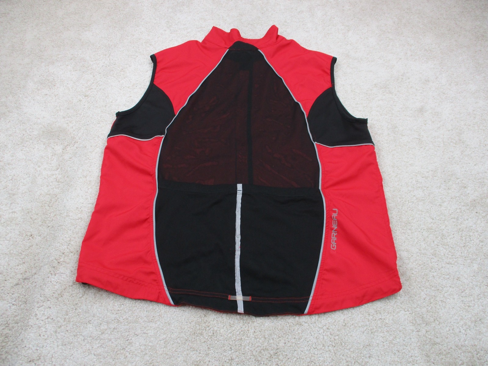 Louis Garneau Cycling Jersey Mens 2XL XXL Red Sleeveless Lightweight Full Zip