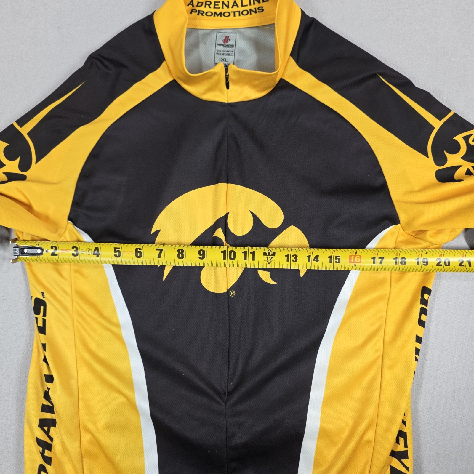 Iowa Hawkeyes Cycling Jersey Mens XL Black Yellow Logo Outdoor NCAA Sports
