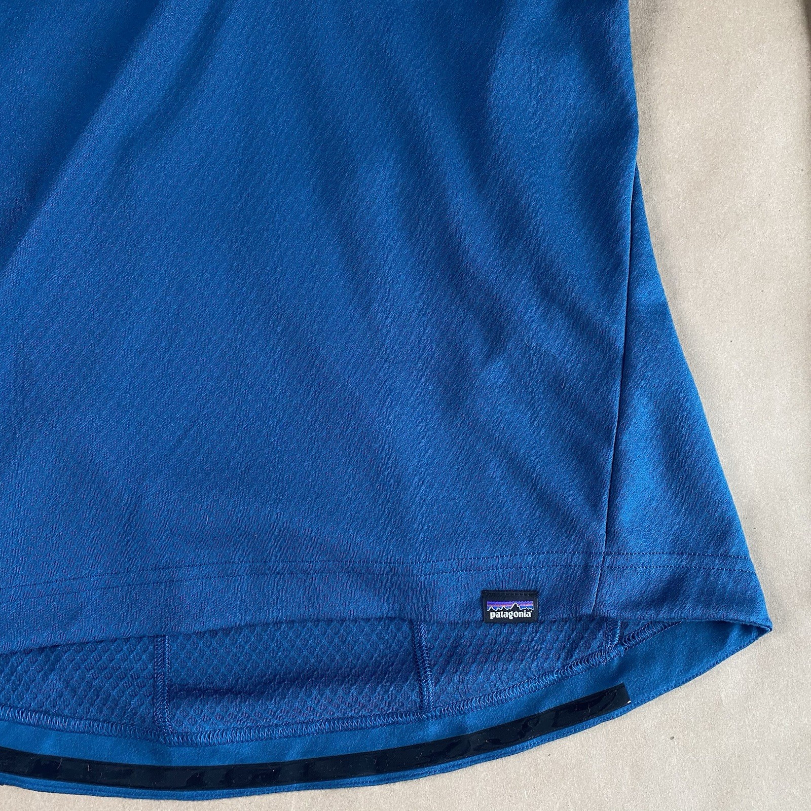 Patagonia S Small Capilene Midweight Bike Jersey Medium Crater Blue Half Zip