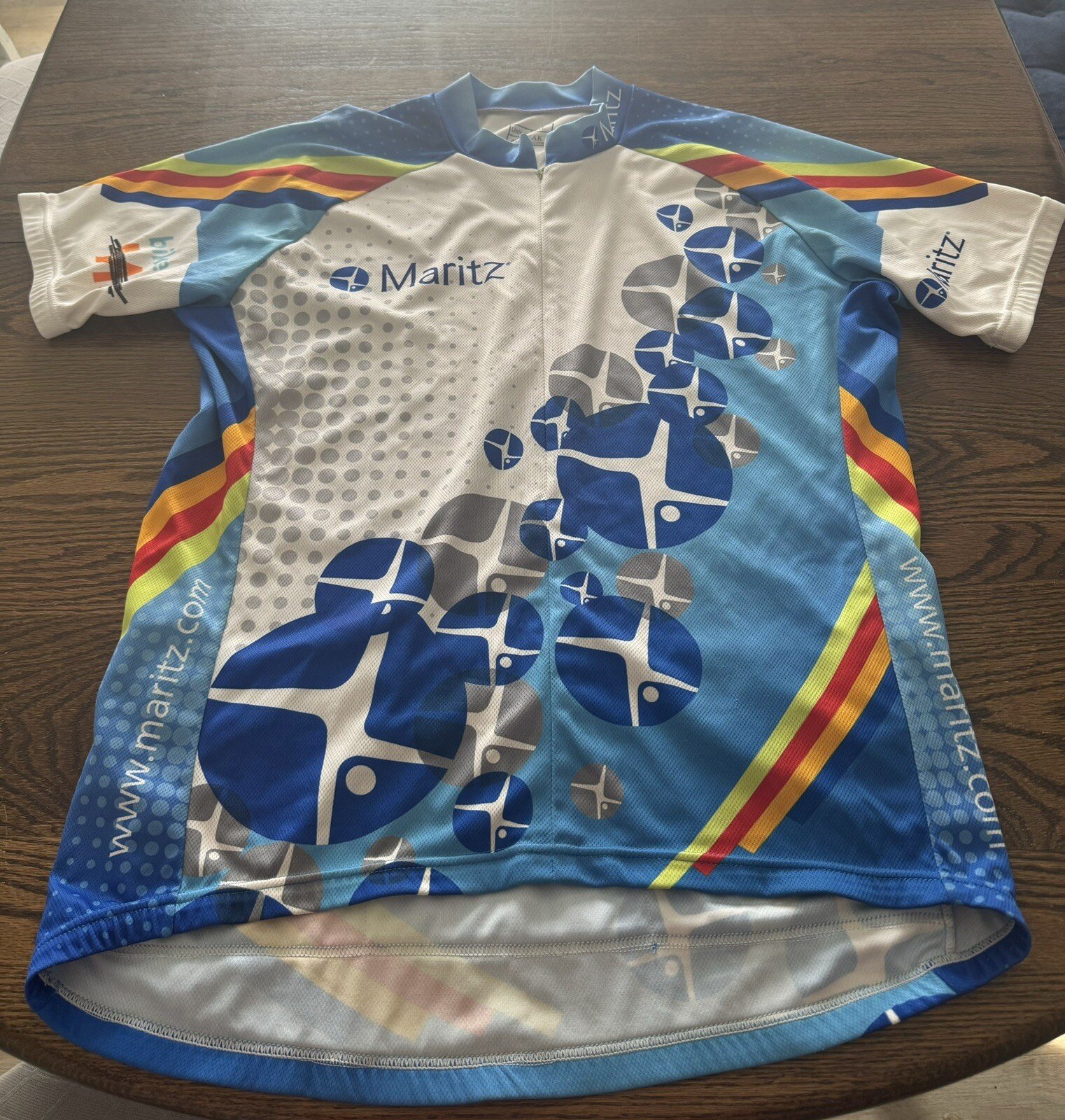 Unisex Peak 1 Cycling Jersey half zip with 3 pockets Multi color